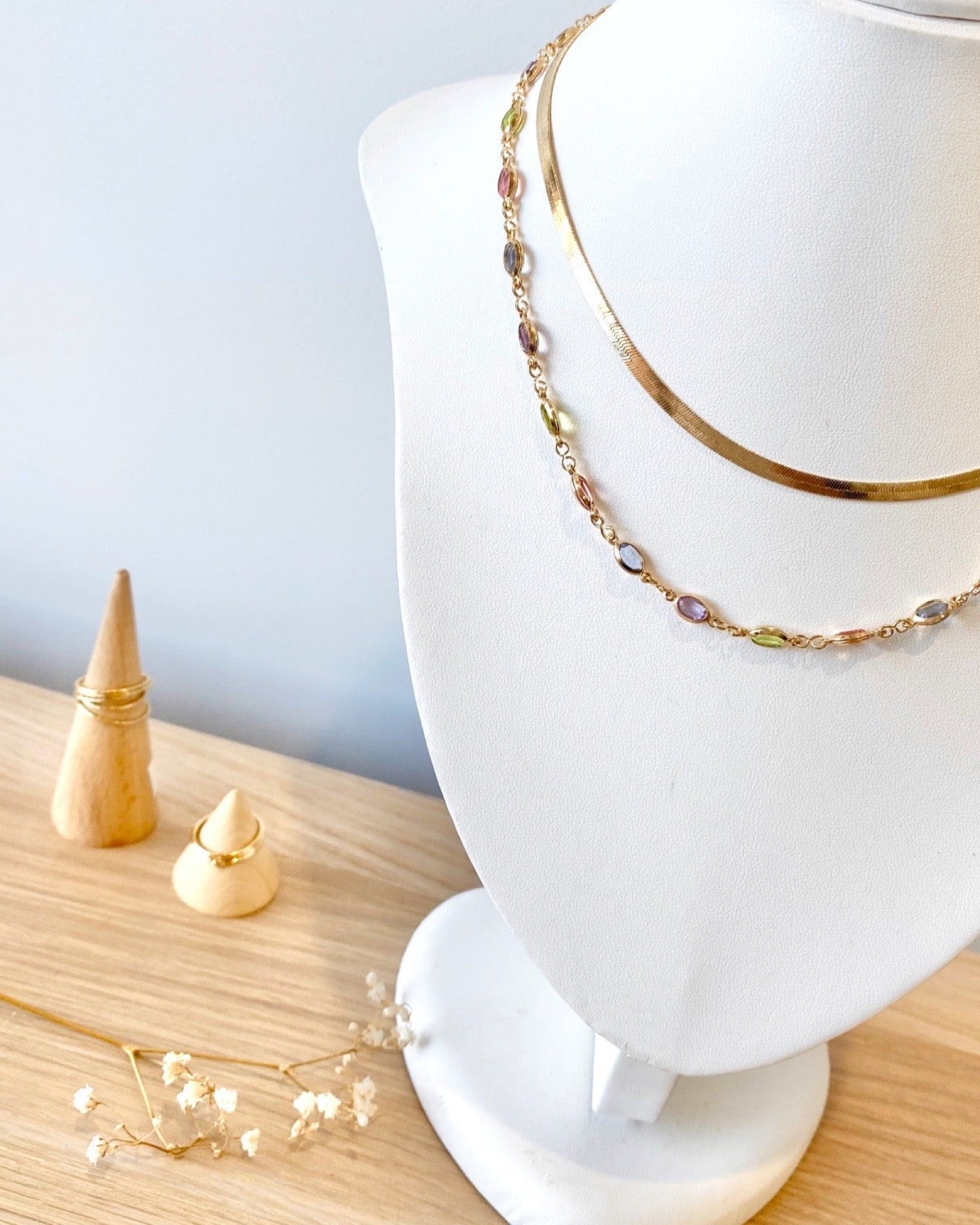 Margaret colourful Gold Necklace ERIJEWELRY