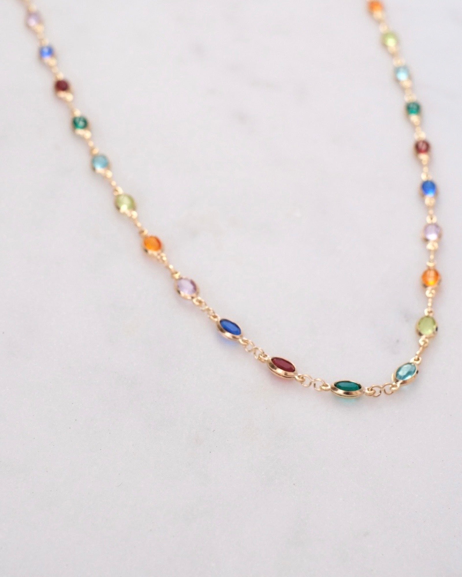 Gisela Colourful Gold Necklace ERIJEWELRY