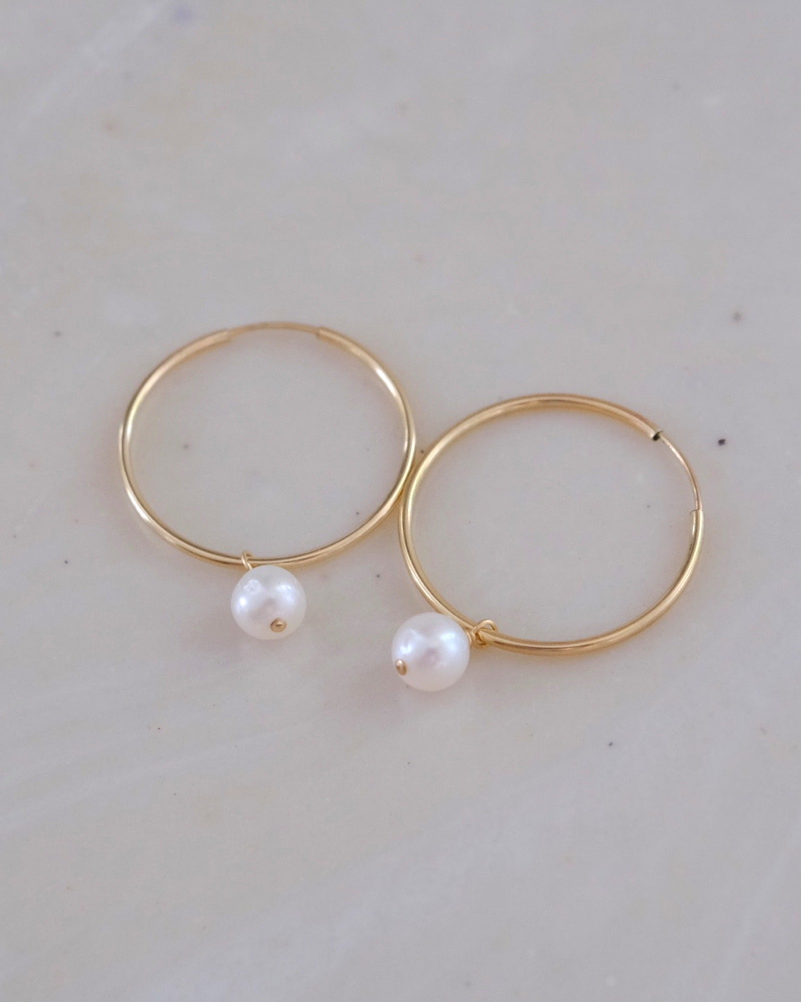 Pearl Point Hoops ERIJEWELRY