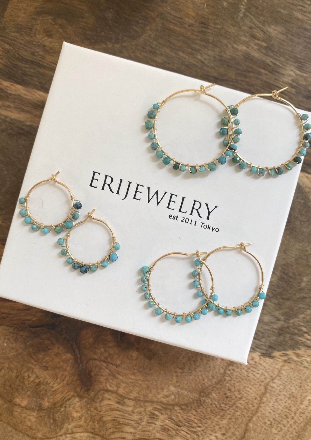 Multi Gem Hoop Earrings ERIJEWELRY