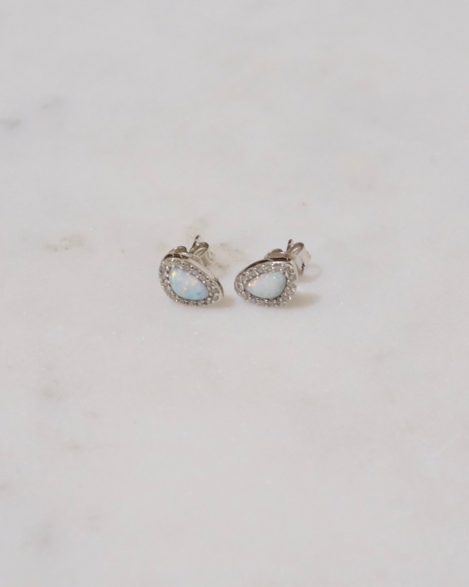 Opal Silver Earrings ERIJEWELRY