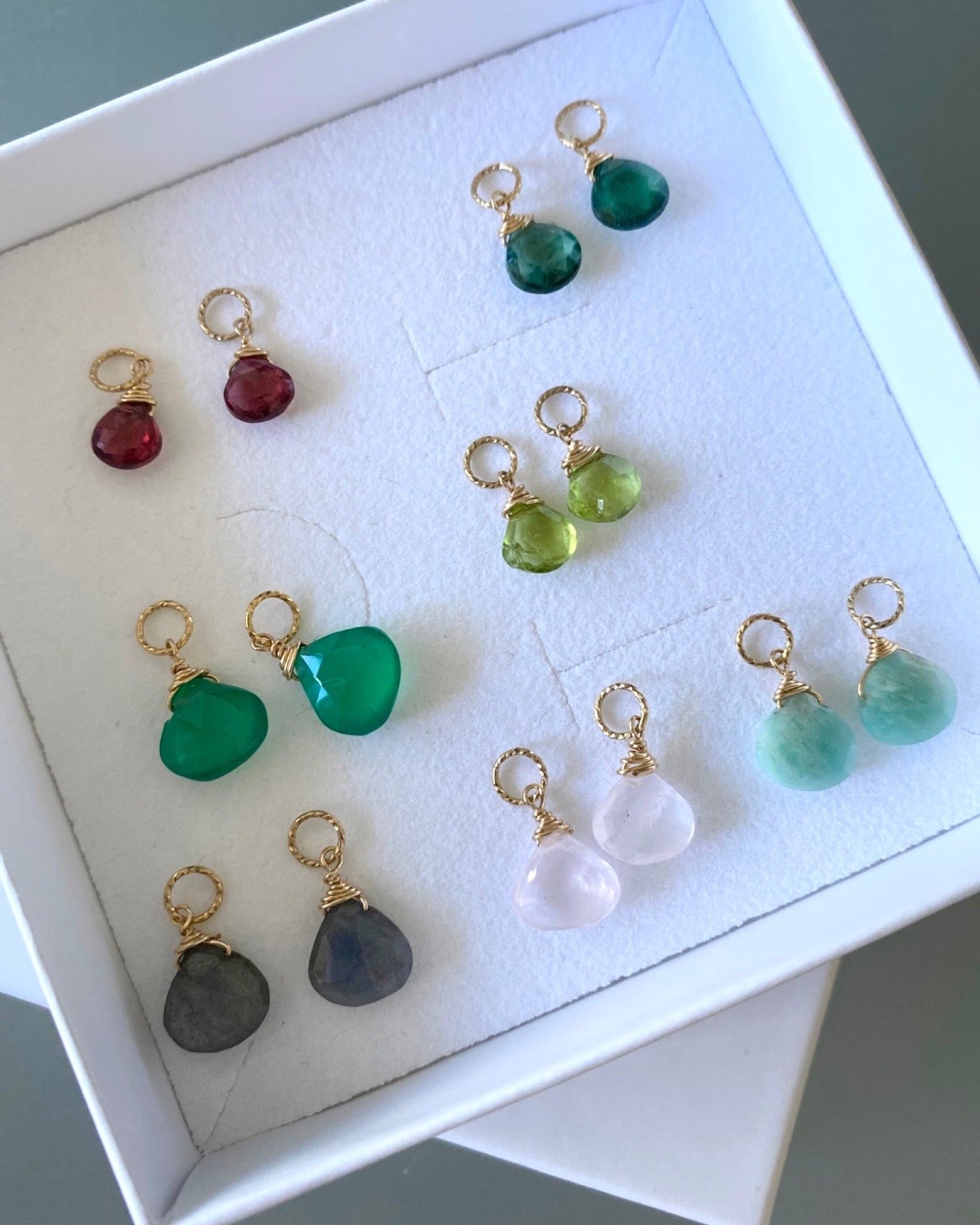 Pick your Gems for Hoops ERIJEWELRY
