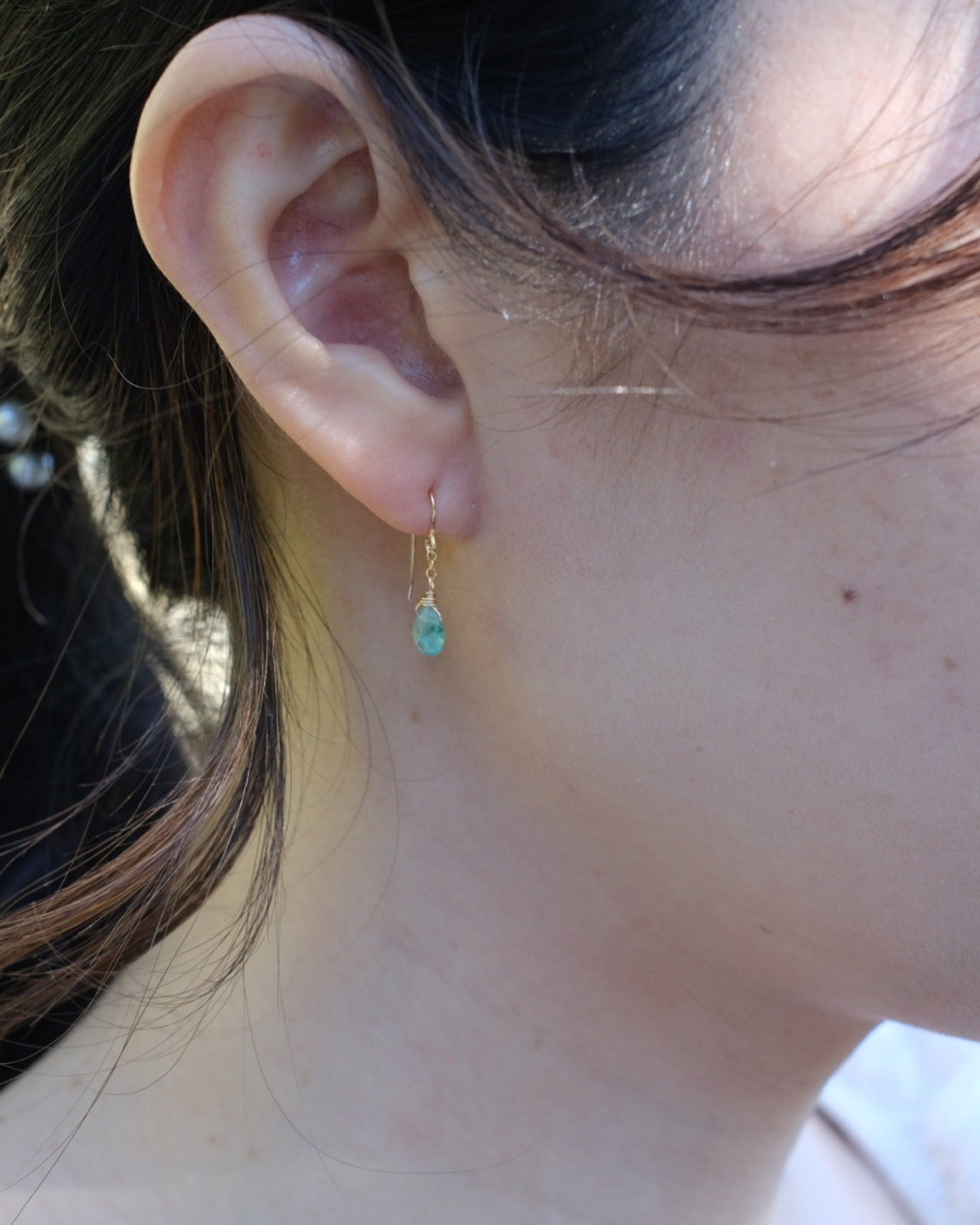 Emerald light green earrings ERIJEWELRY