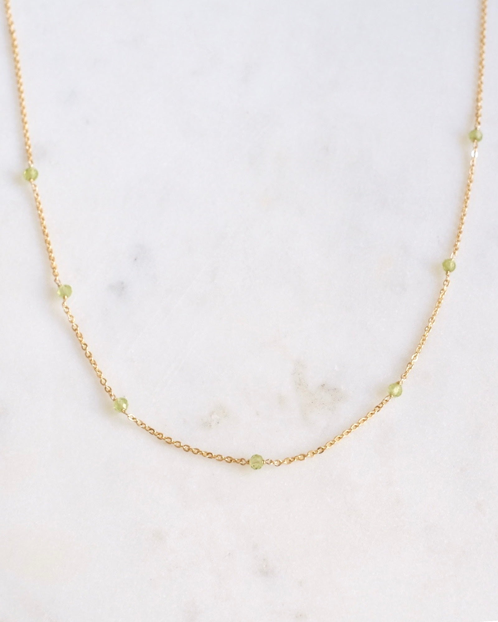 Peridot Dot necklace ERIJEWELRY