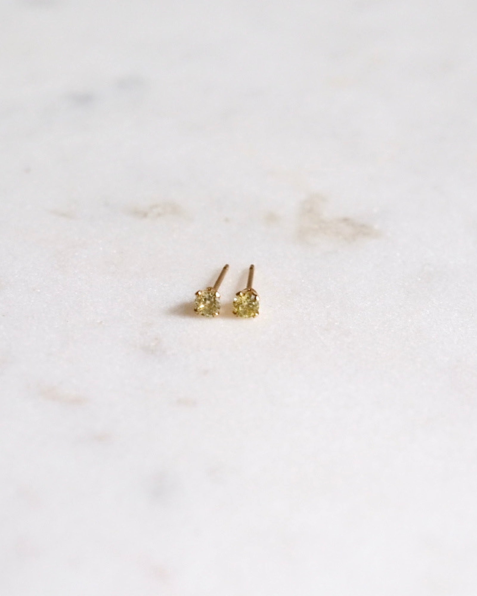 Petite peridot stud earrings ERIJEWELRY