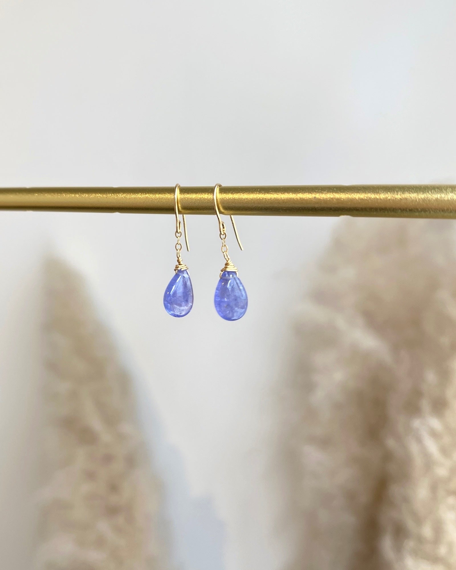 Tanzanite Simple Drop Earrings ERIJEWELRY