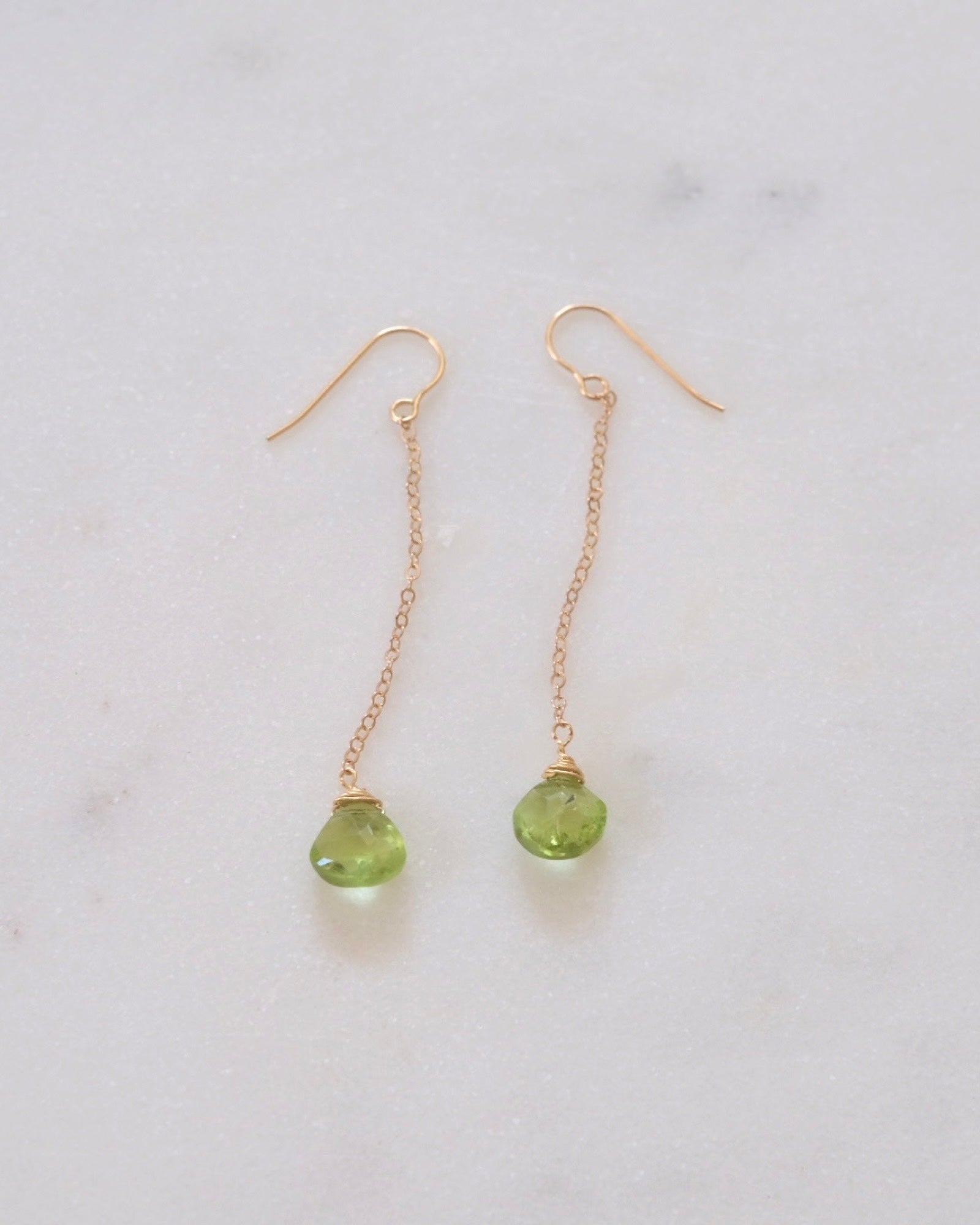 Peridot Drop Earrings ERIJEWELRY