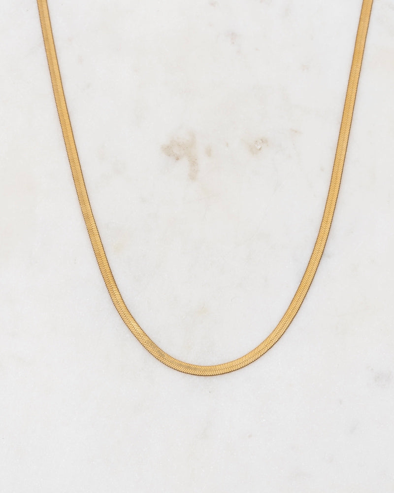Agnes Herringbone Gold Necklace