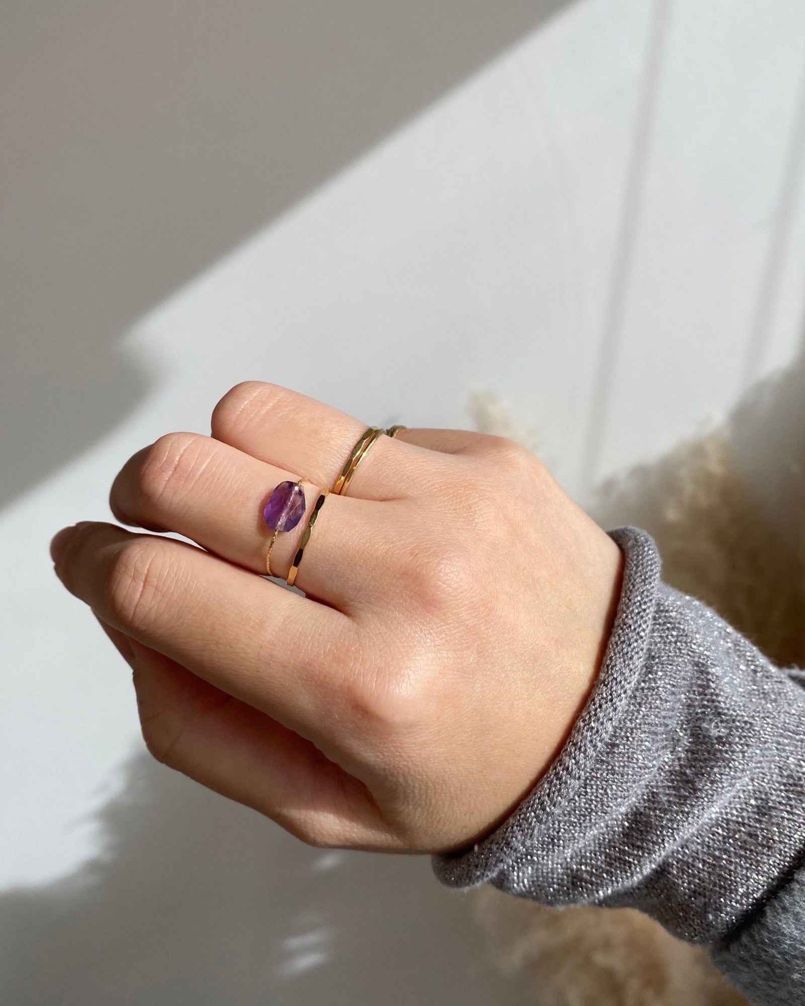 Amethyst Daily Serenity Ring ERIJEWELRY