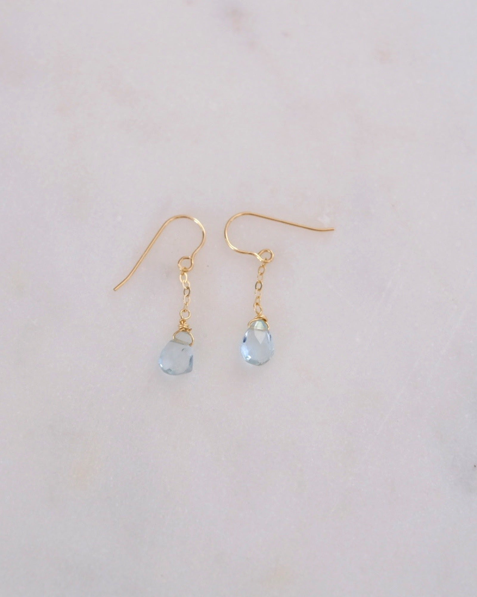 Aquamarine Simple Earrings ERIJEWELRY