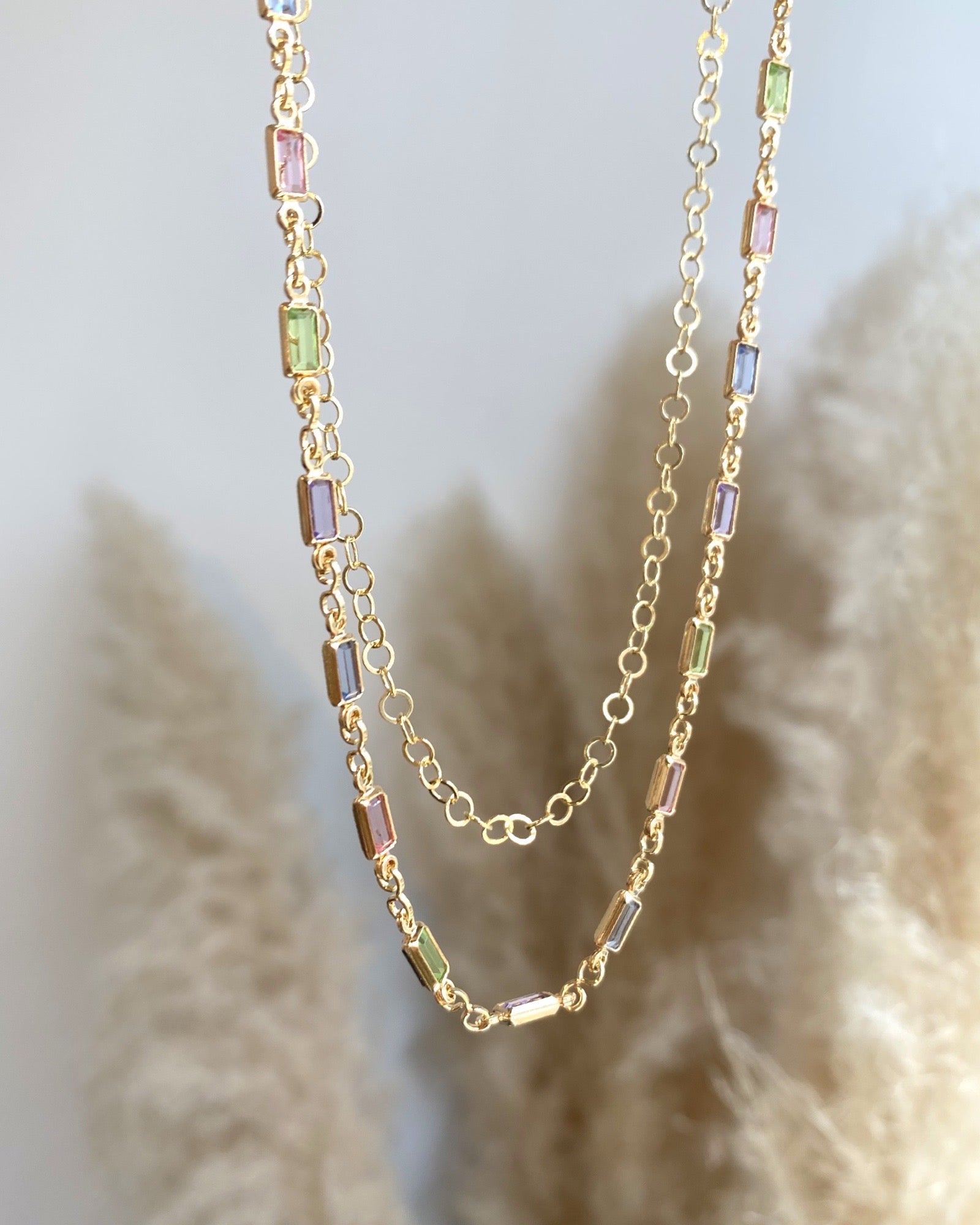 Daria Colourful Gold Necklace ERIJEWELRY