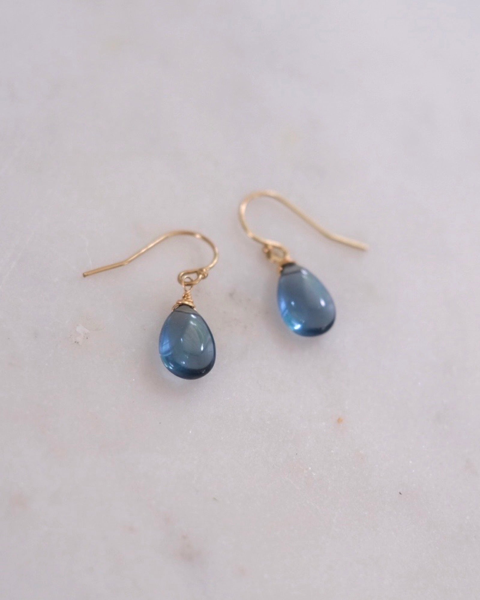 Siberian Blue Quartz Simple Earrings ERIJEWELRY