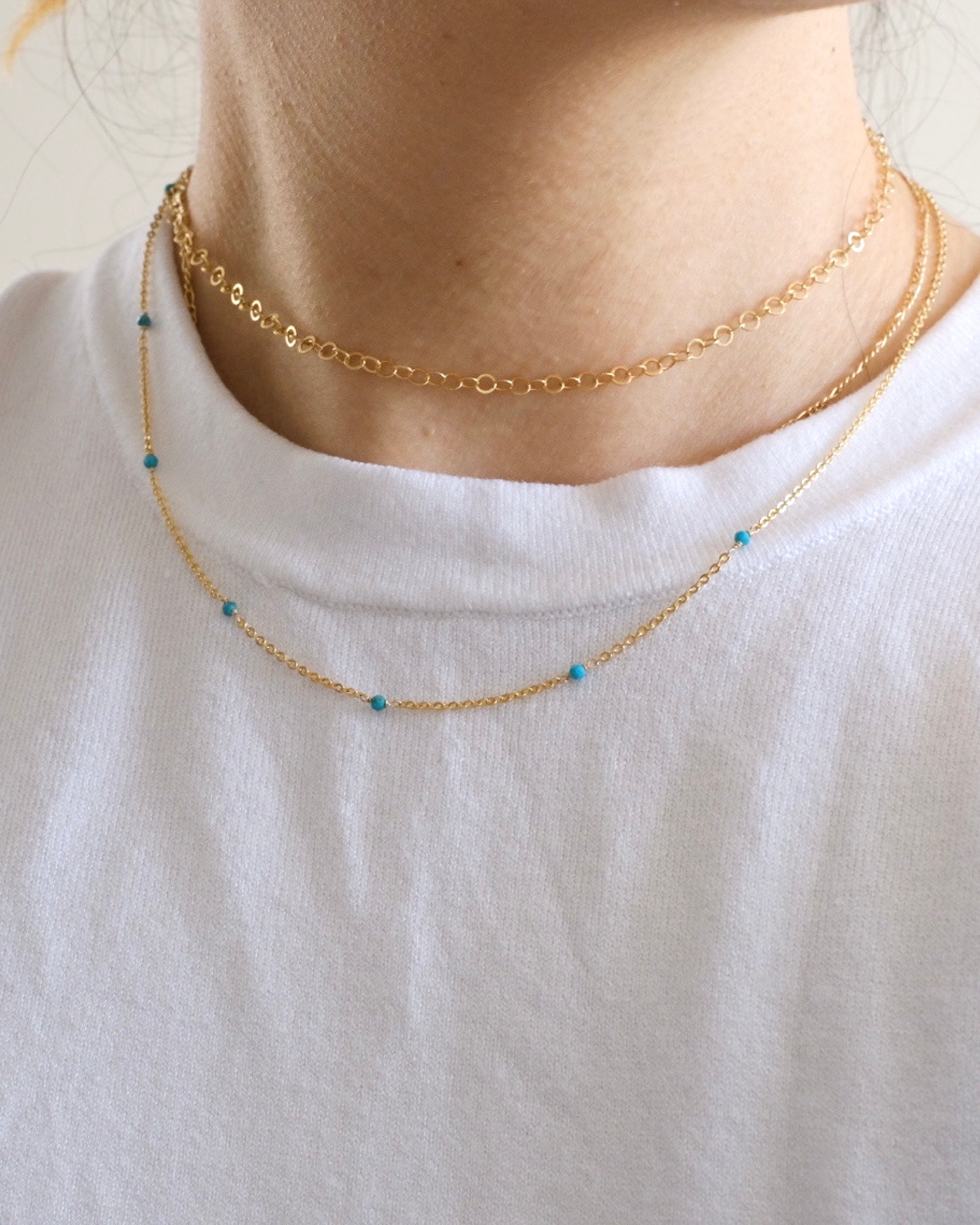 Turquoise beaded necklace ERIJEWELRY