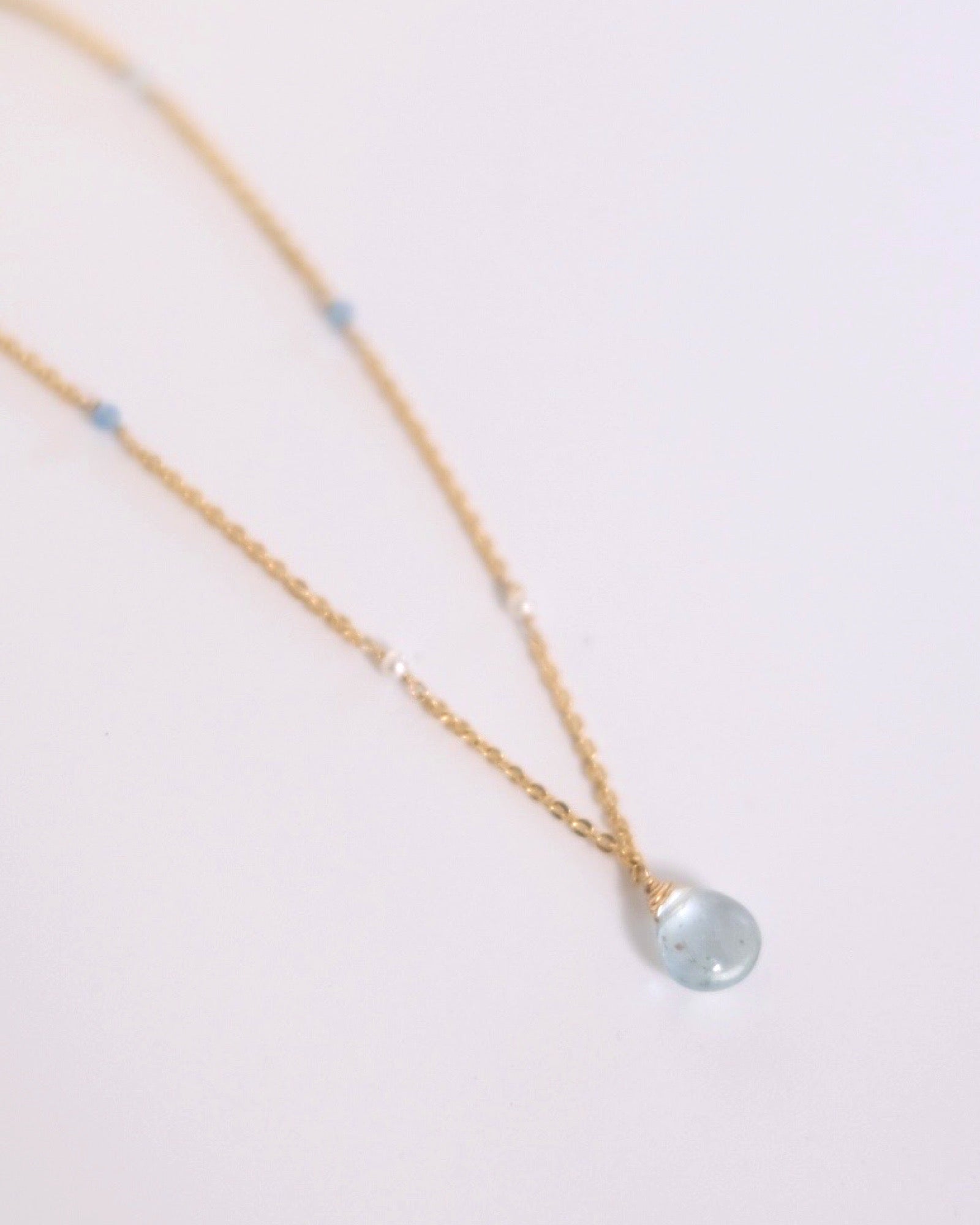 Aquamarine Bohemian Necklace ERIJEWELRY
