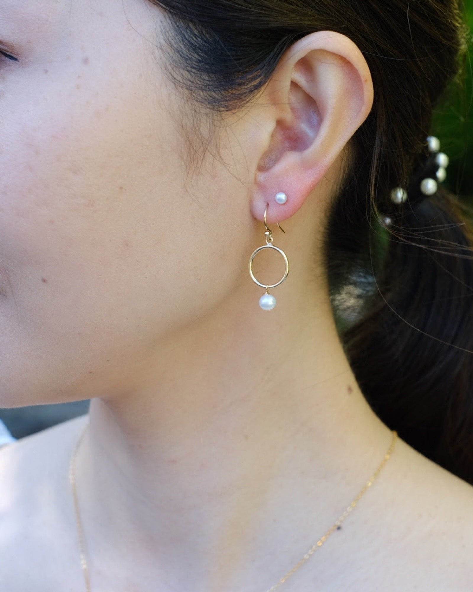 Pearl Round Earrings ERIJEWELRY