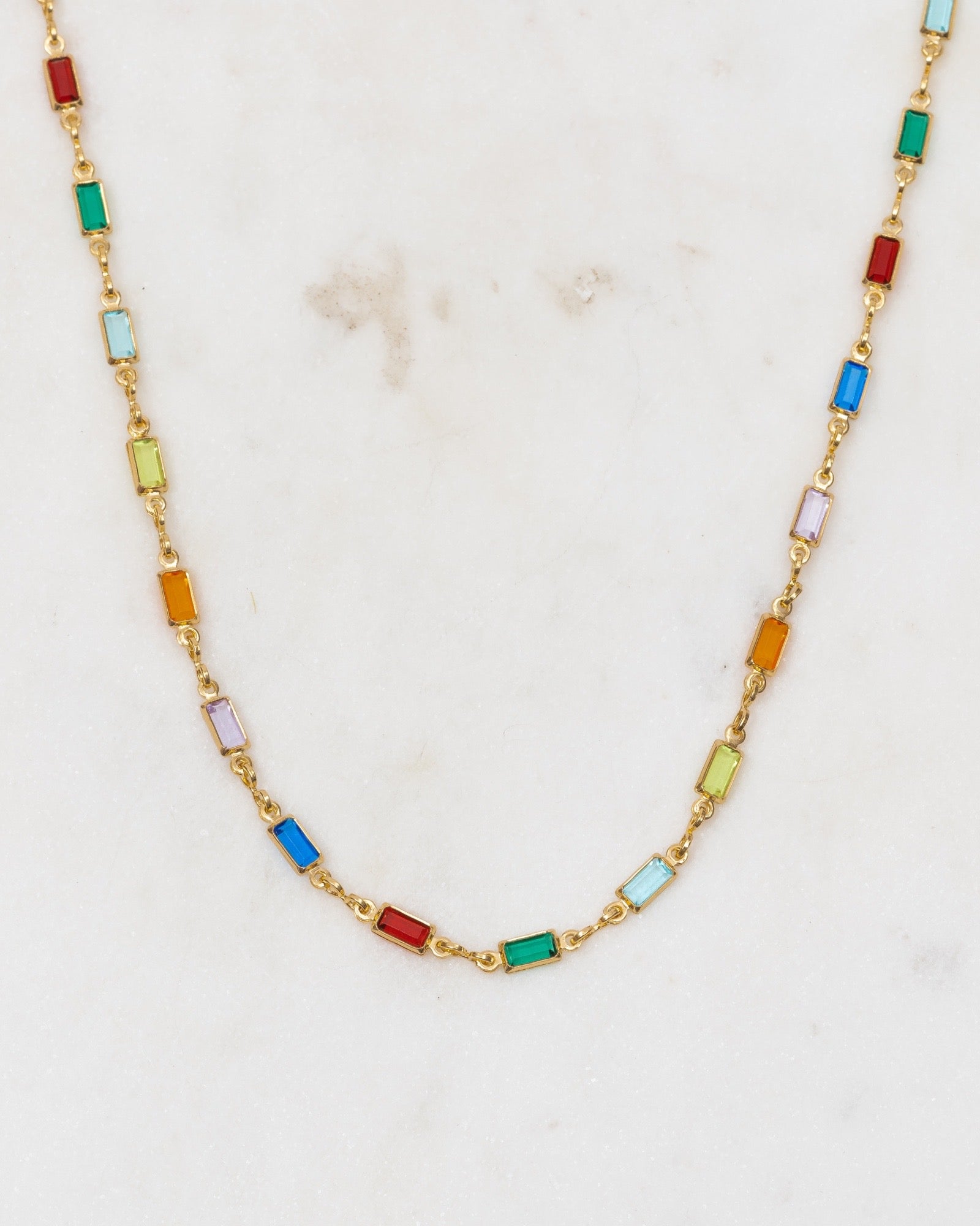 Dione Colourful Gold Necklace ERIJEWELRY