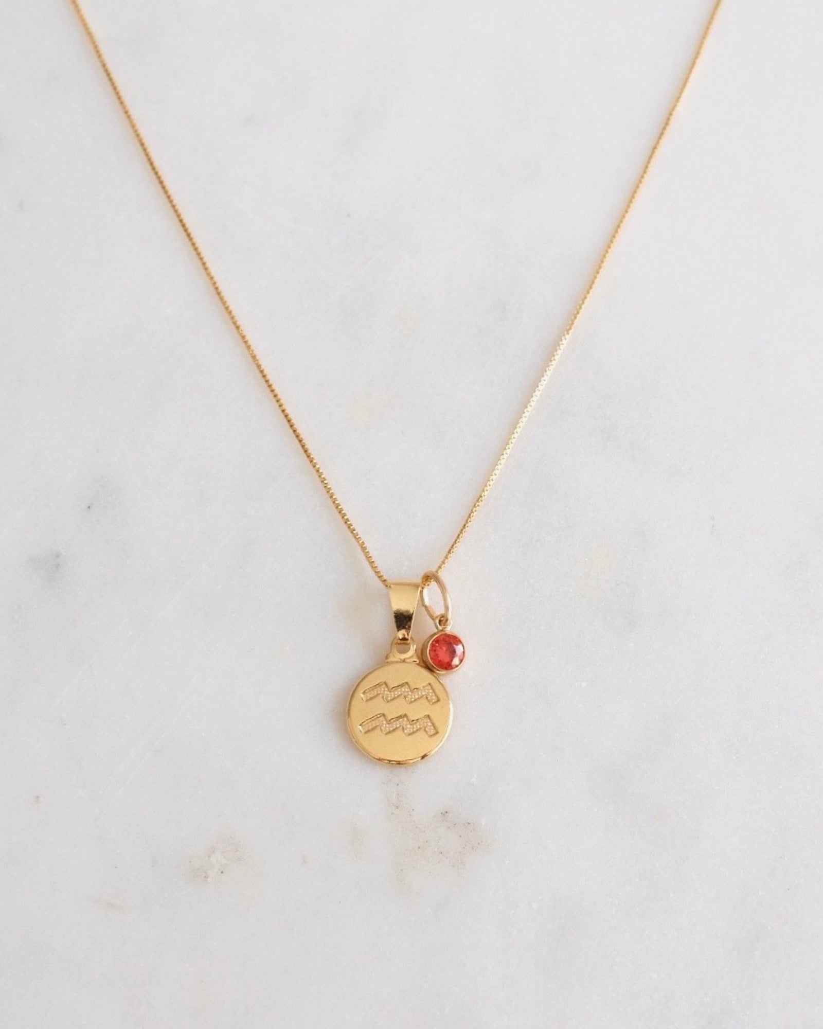 Aquarius Zodiac Necklace ERIJEWELRY