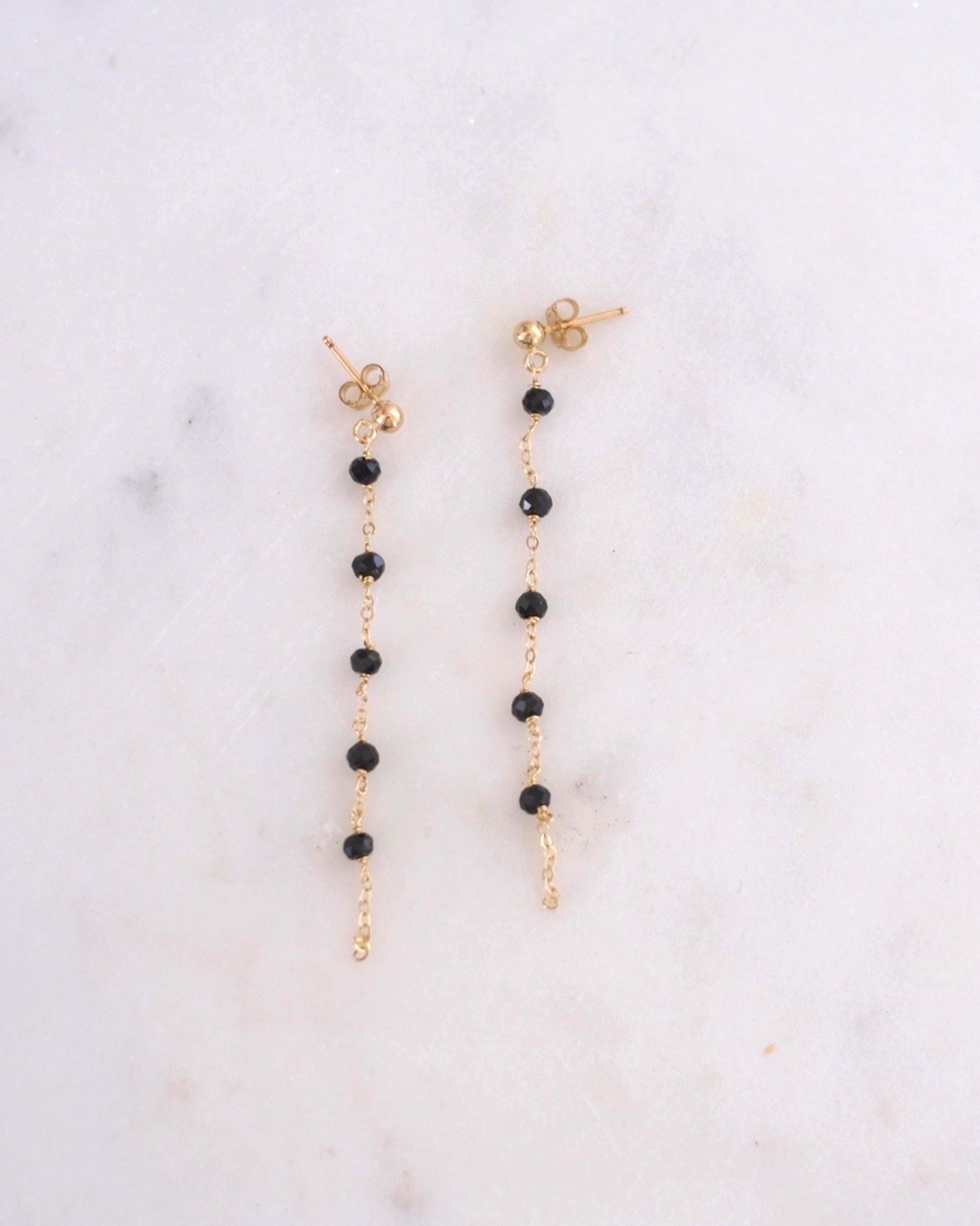 Black Onyx Swaggy Earrings ERIJEWELRY