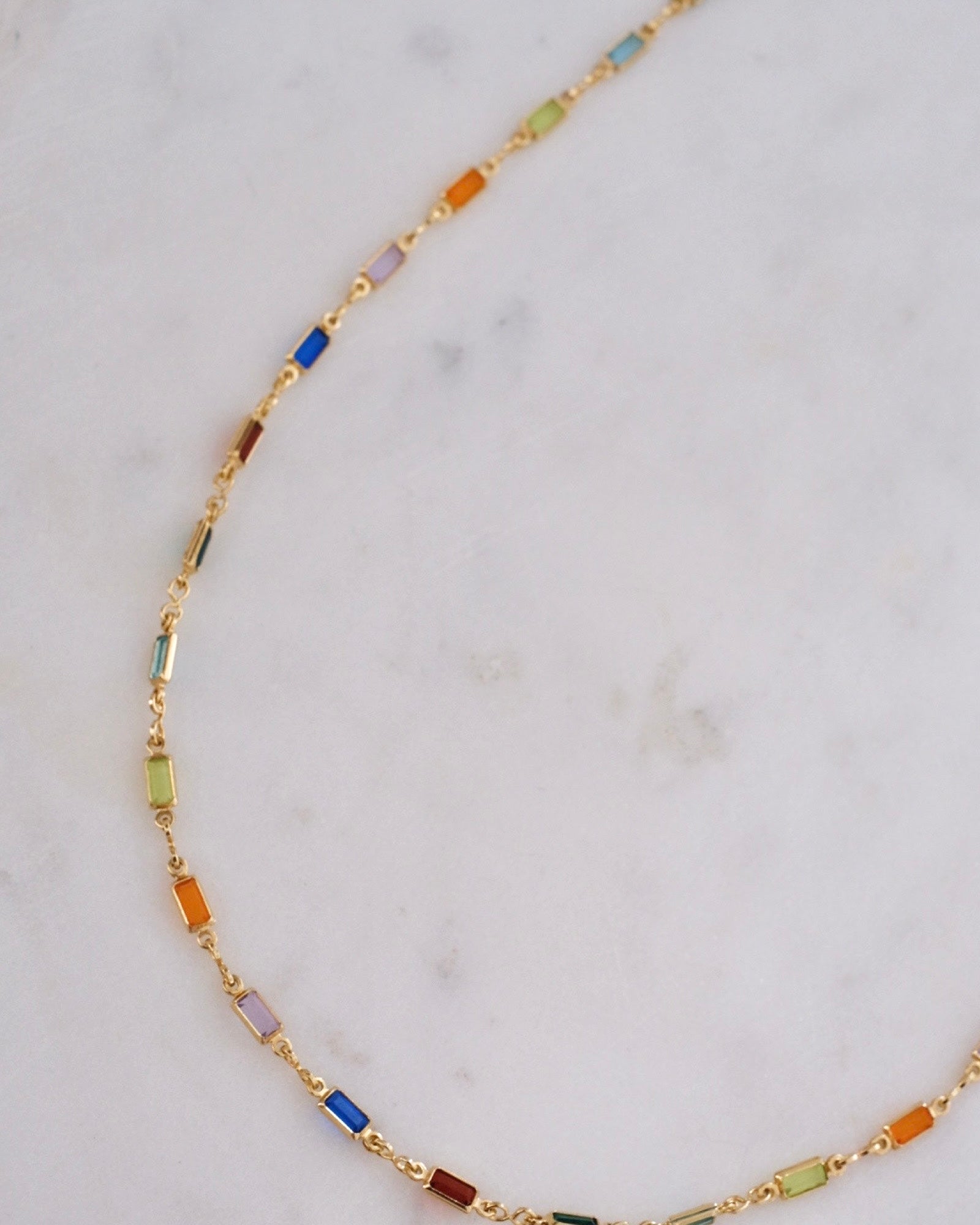 Dione Colourful Gold Necklace ERIJEWELRY