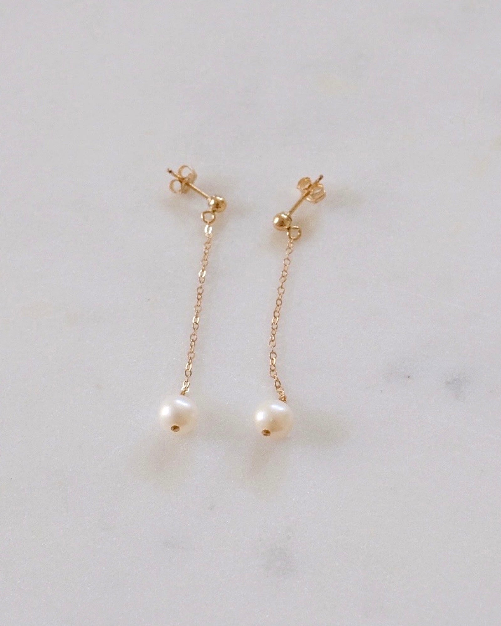 Pearl Drop Stud Earrings ERIJEWELRY