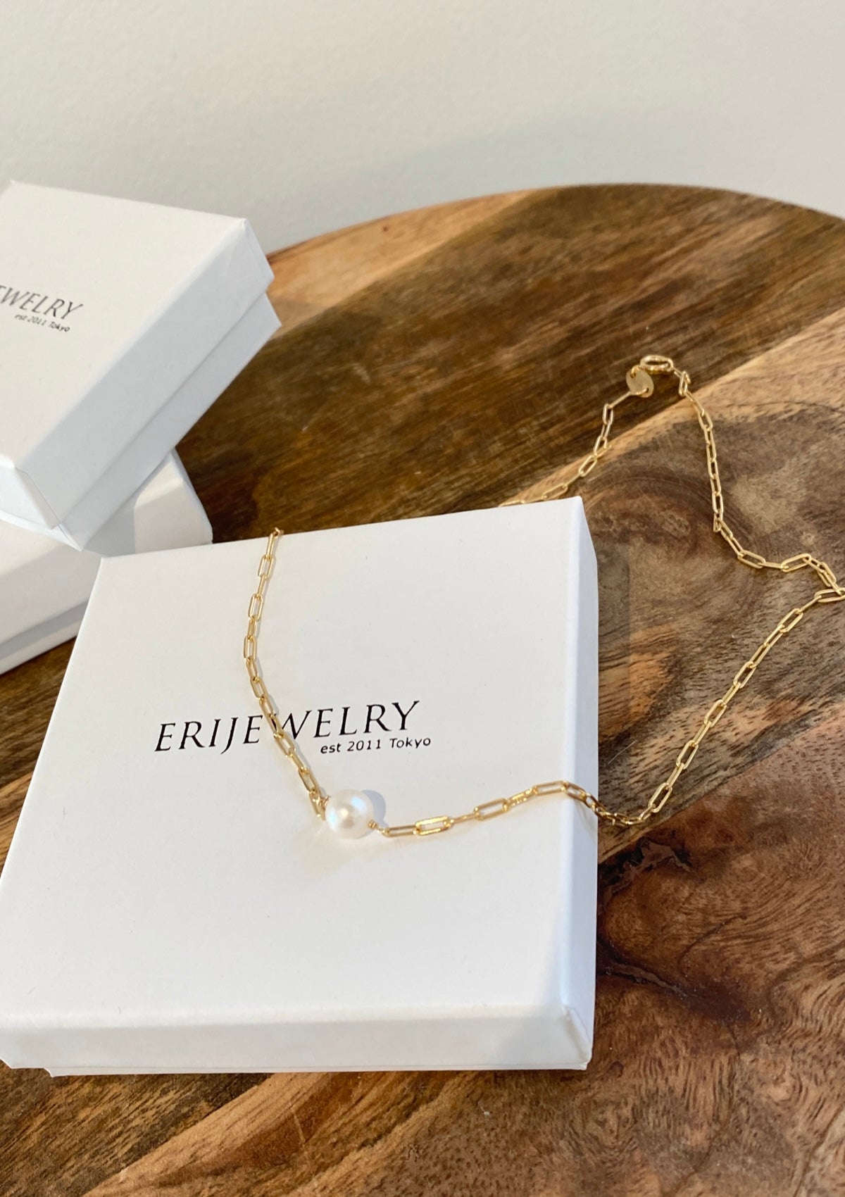 Rolo Pearl Necklace ERIJEWELRY