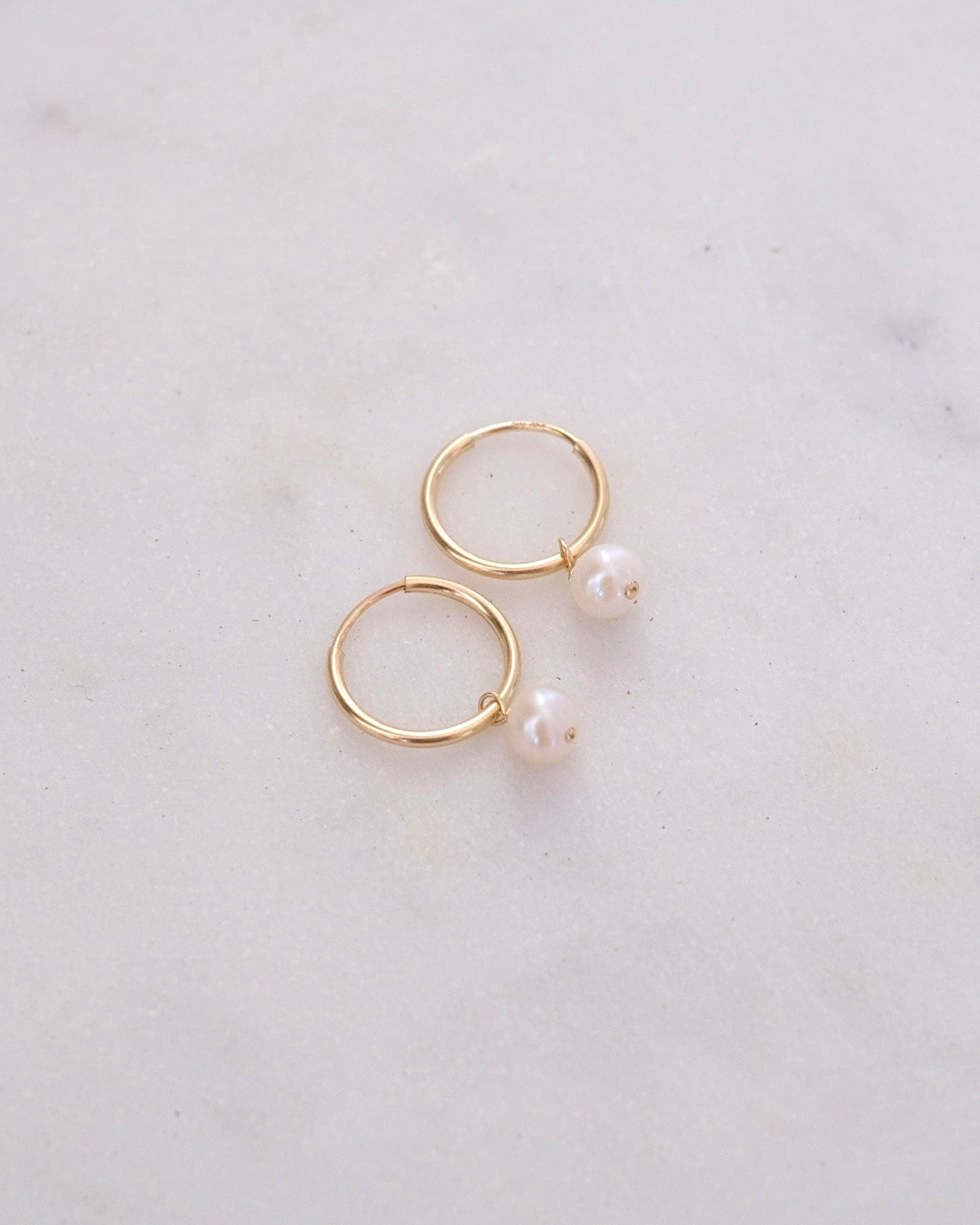 Pearl Infinity Hoops (14mm) ERIJEWELRY