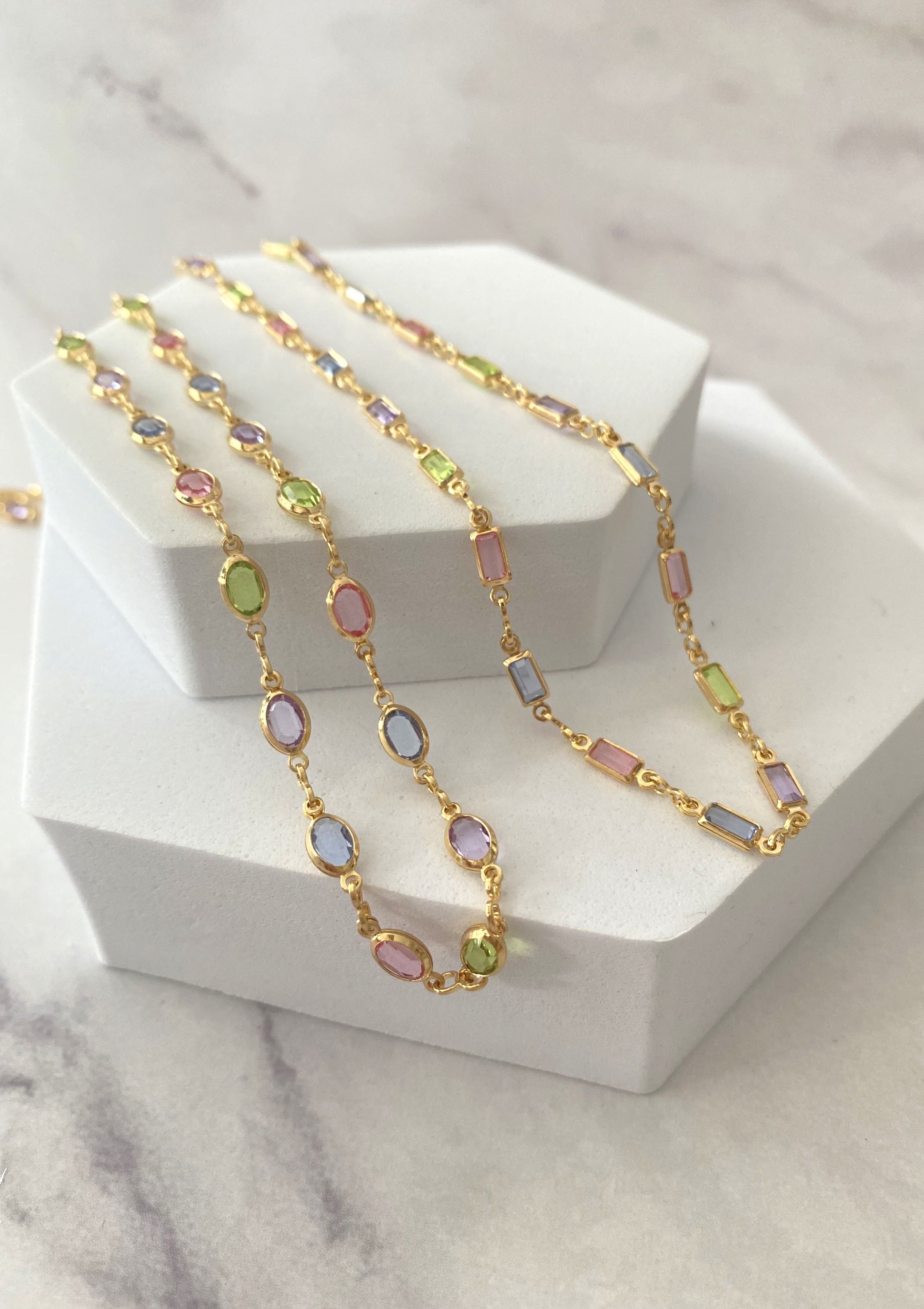 Daria Colourful Gold Necklace ERIJEWELRY