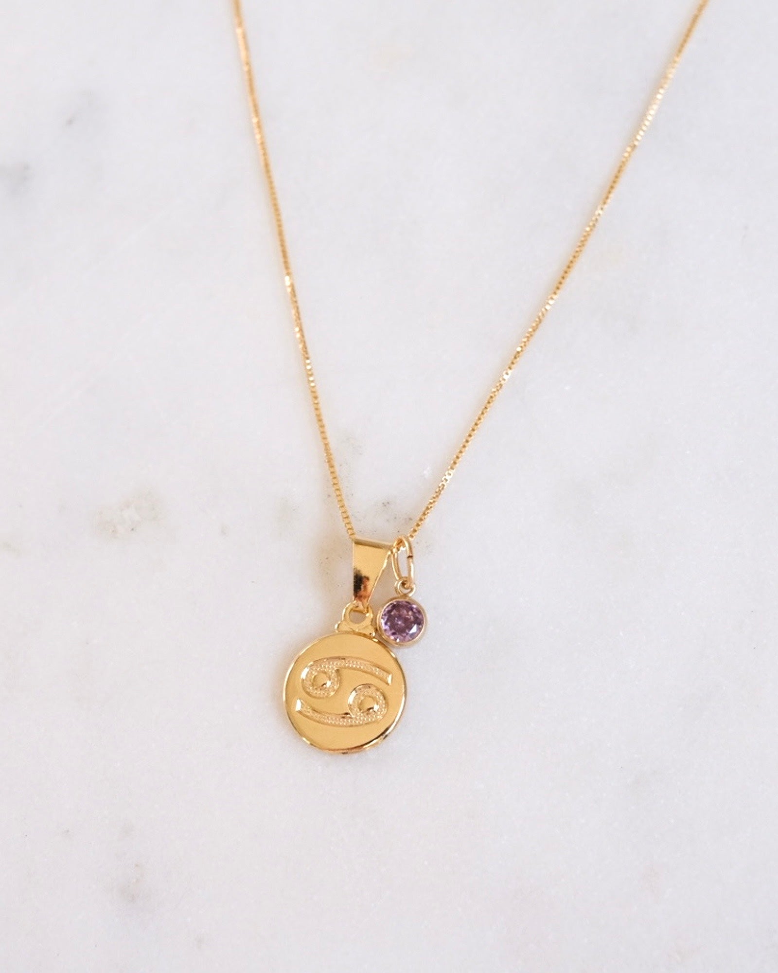 Cancer Zodiac Necklace ERIJEWELRY