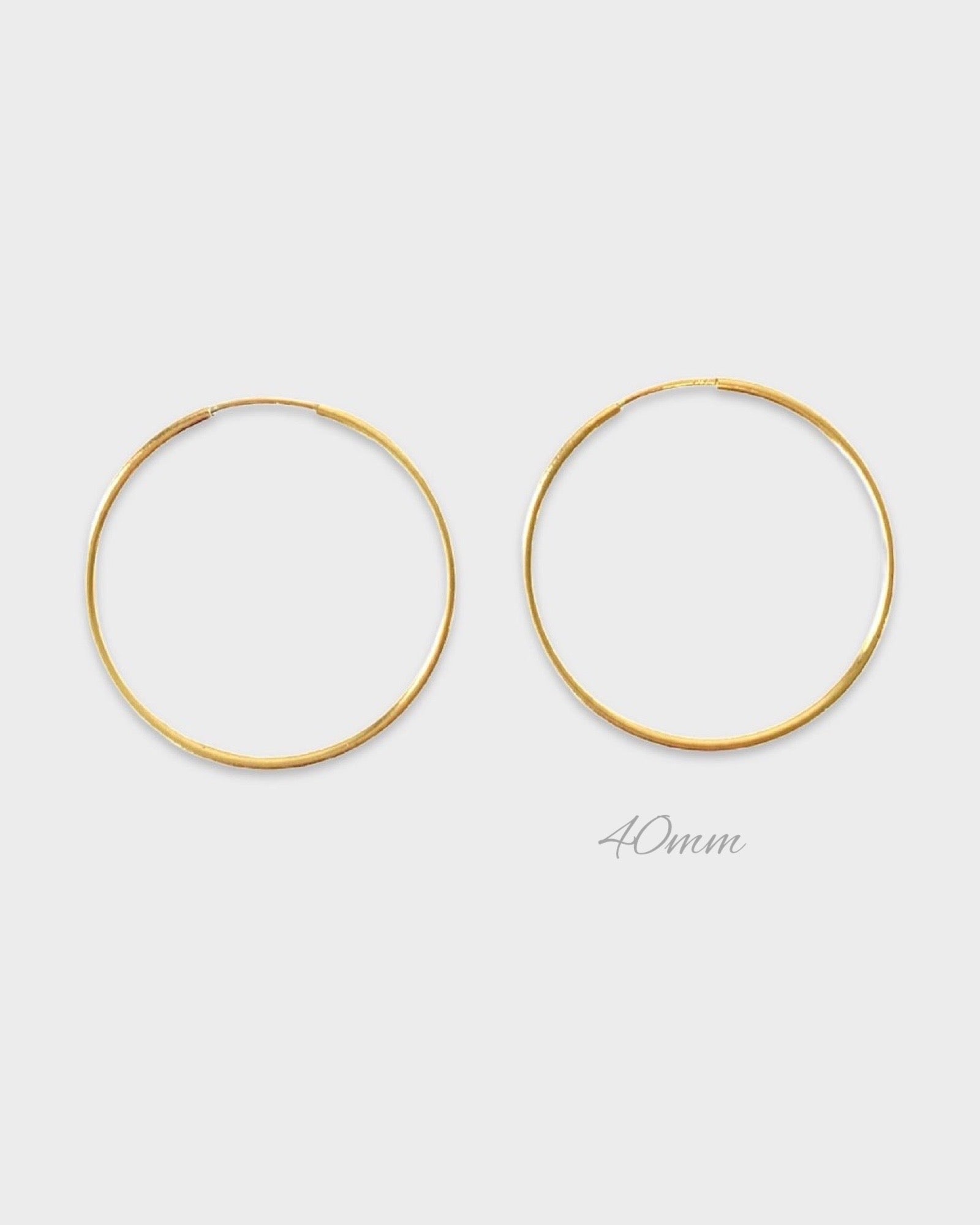 Gold infinity hoop earrings ERIJEWELRY
