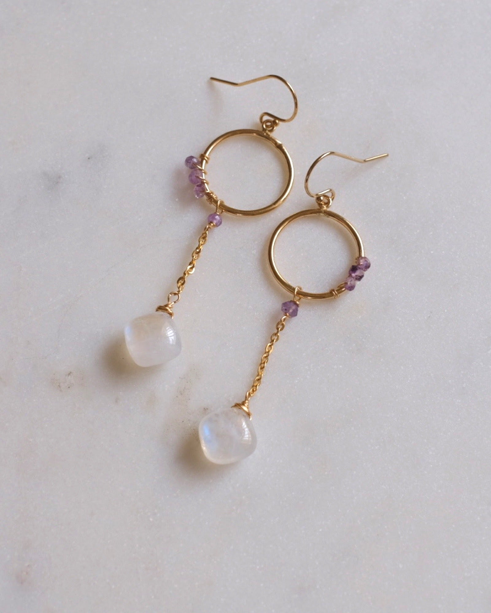 Fiona moonstone earrings ERIJEWELRY
