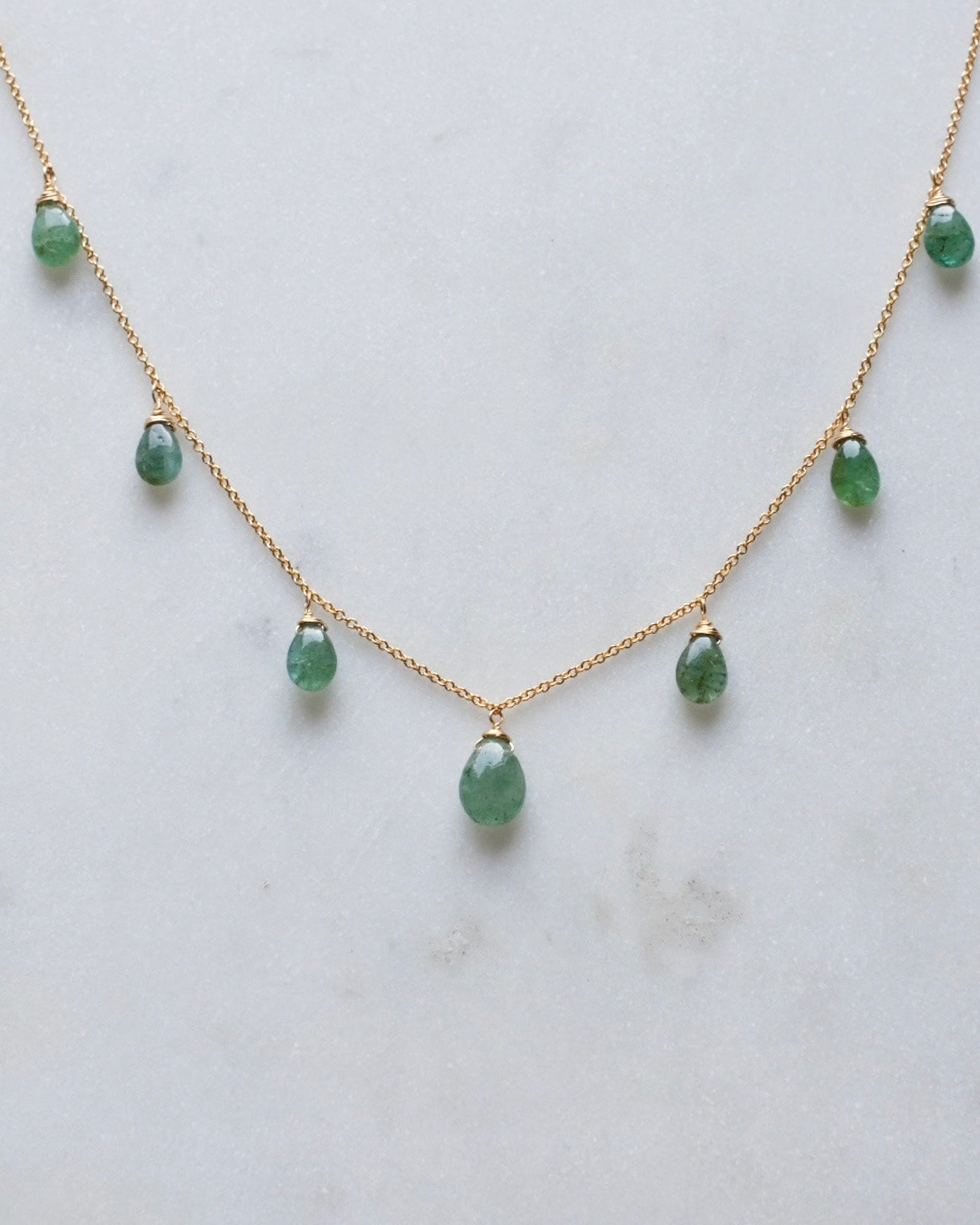 Gorgeous Emerald princess necklace ERIJEWELRY