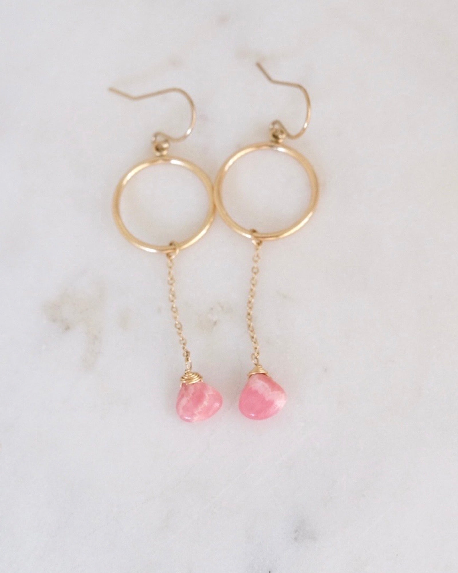 Fiona Rhodochrosite earrings ERIJEWELRY