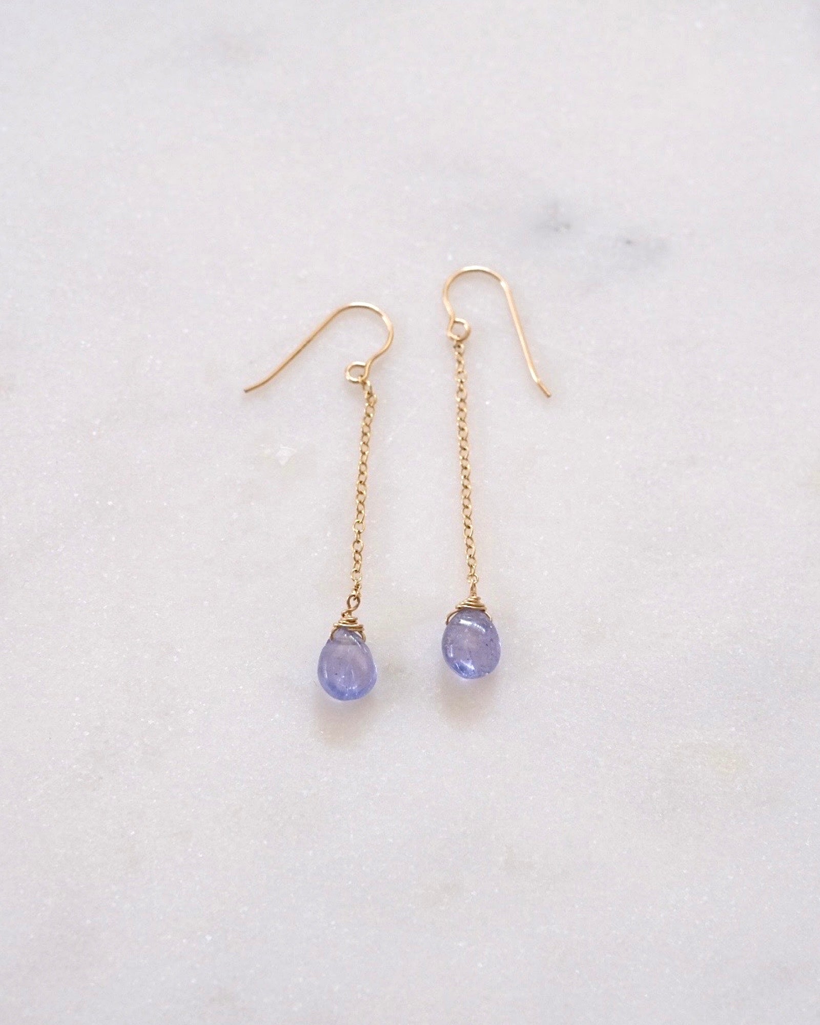 Tanzanite Drop Earrings ERIJEWELRY