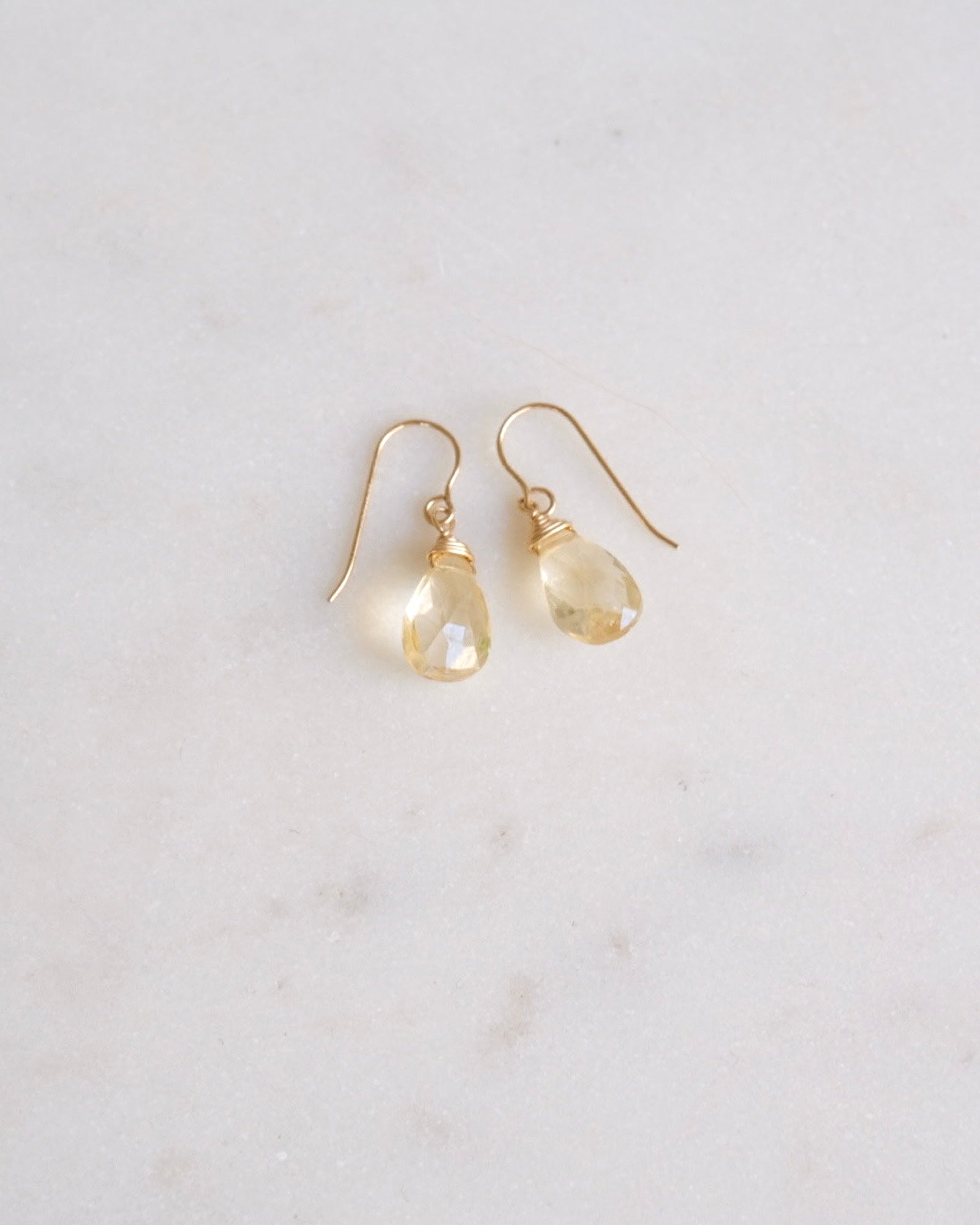 Citrine Simple Earrings ERIJEWELRY