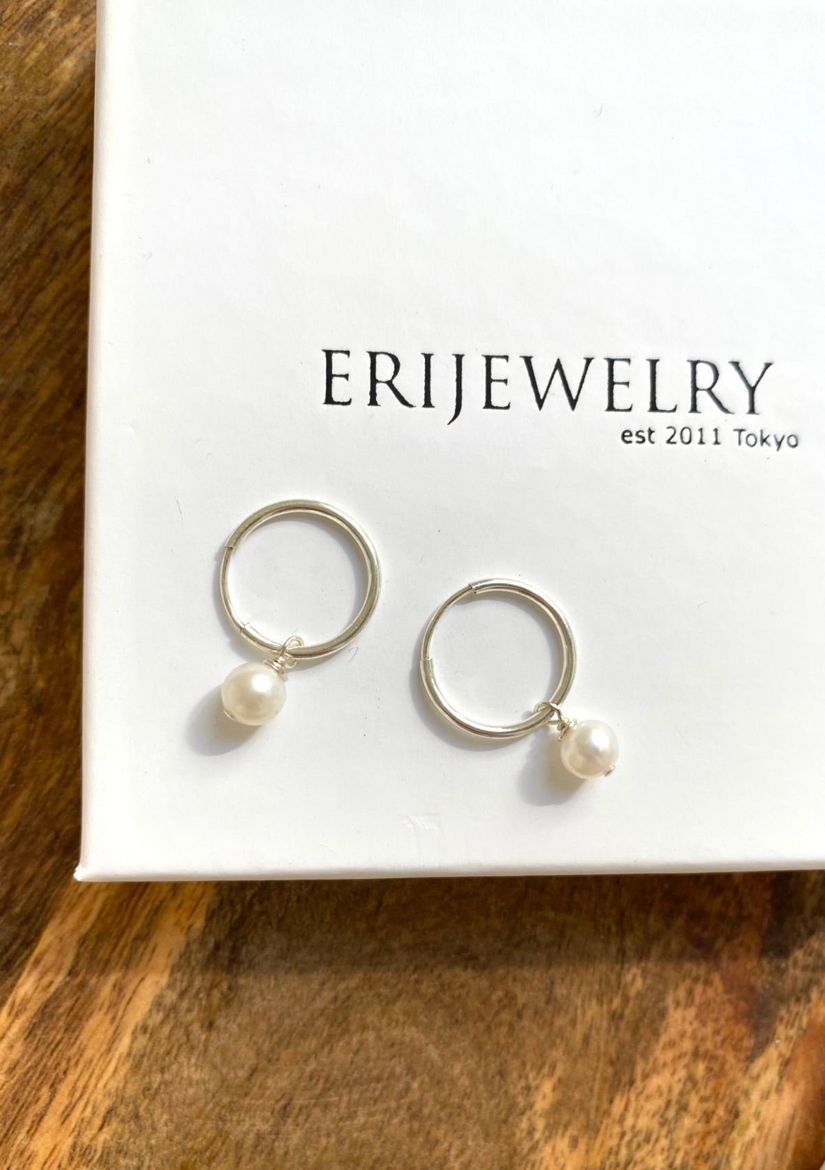 Pearl Infinity Hoops (14mm) ERIJEWELRY