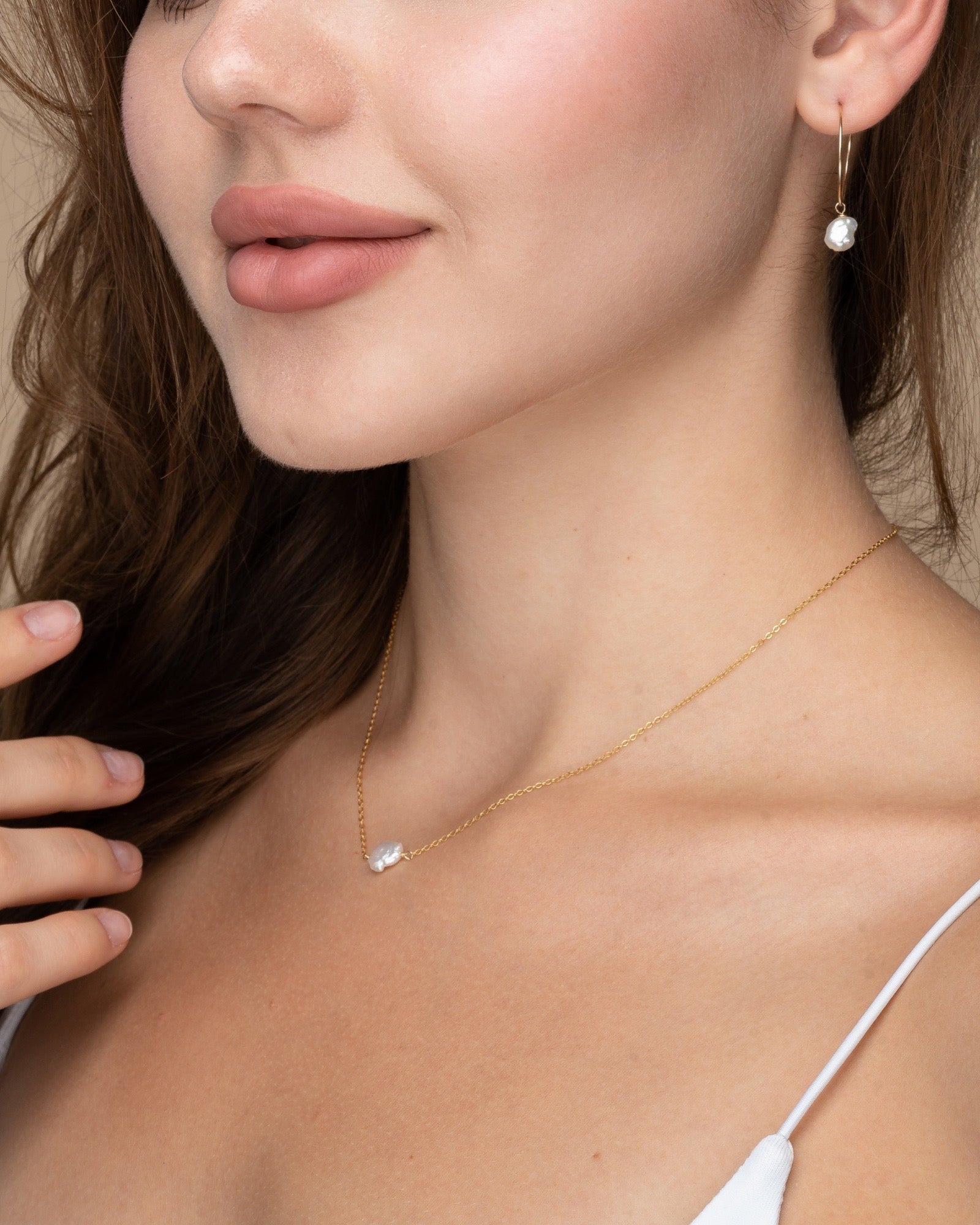Keshi point necklace ERIJEWELRY