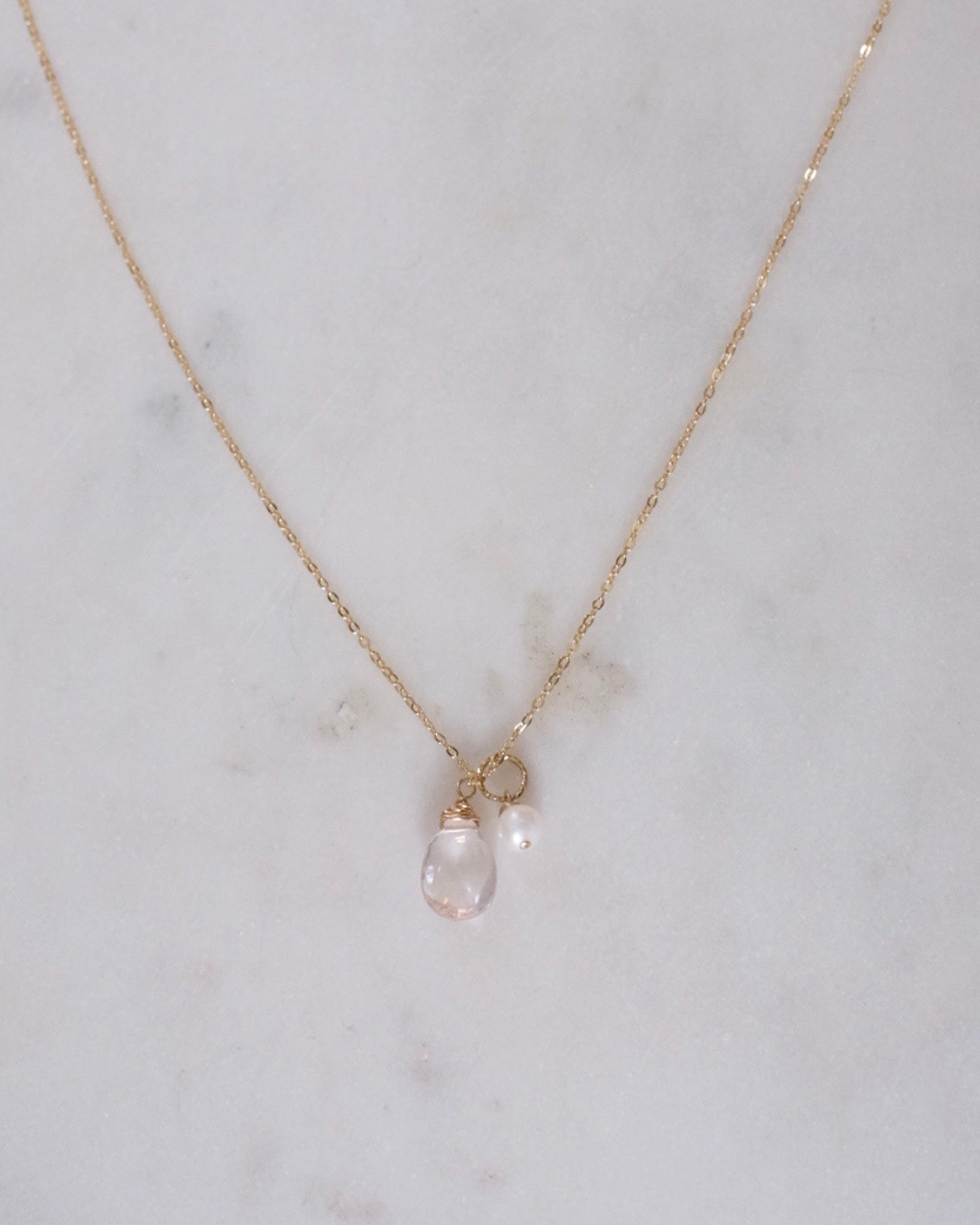 Rose pearl Necklace ERIJEWELRY