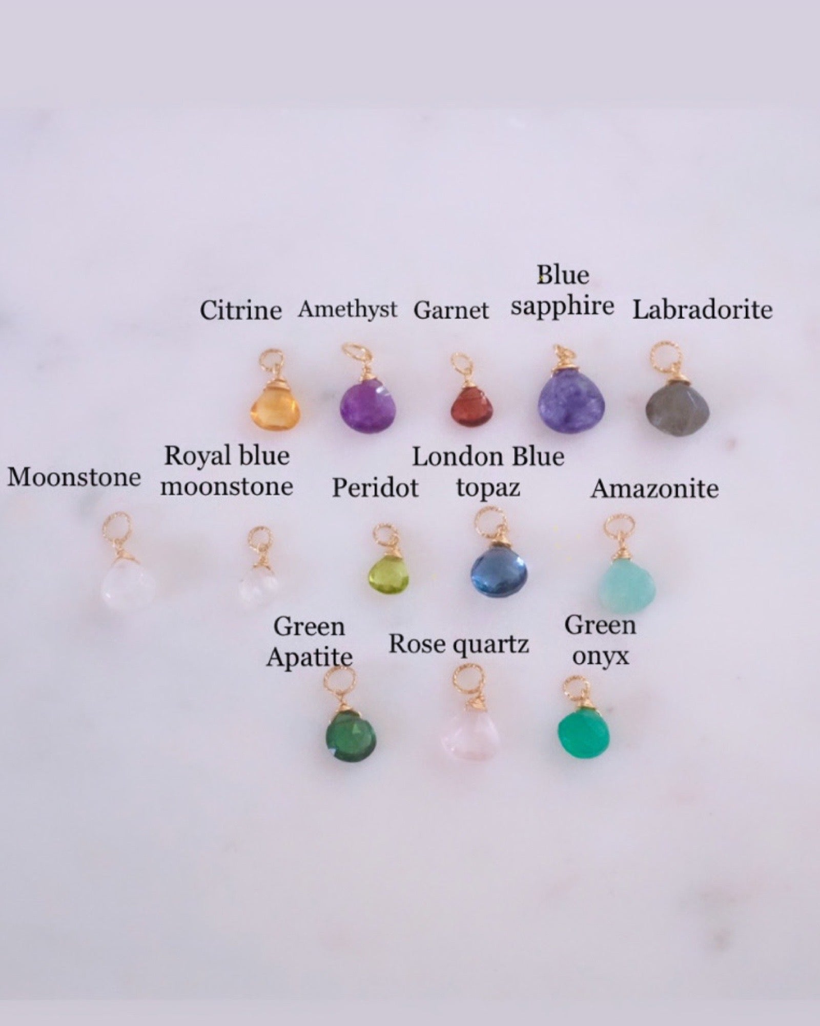 Pick your Gems for Hoops ERIJEWELRY