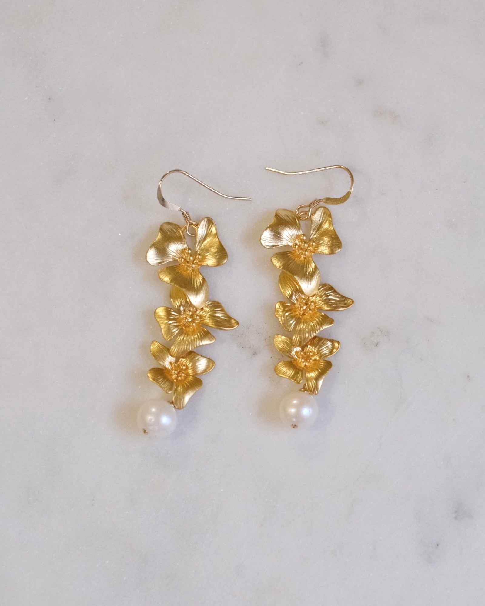 Floral Pearl Gorgeous Earrings ERIJEWELRY