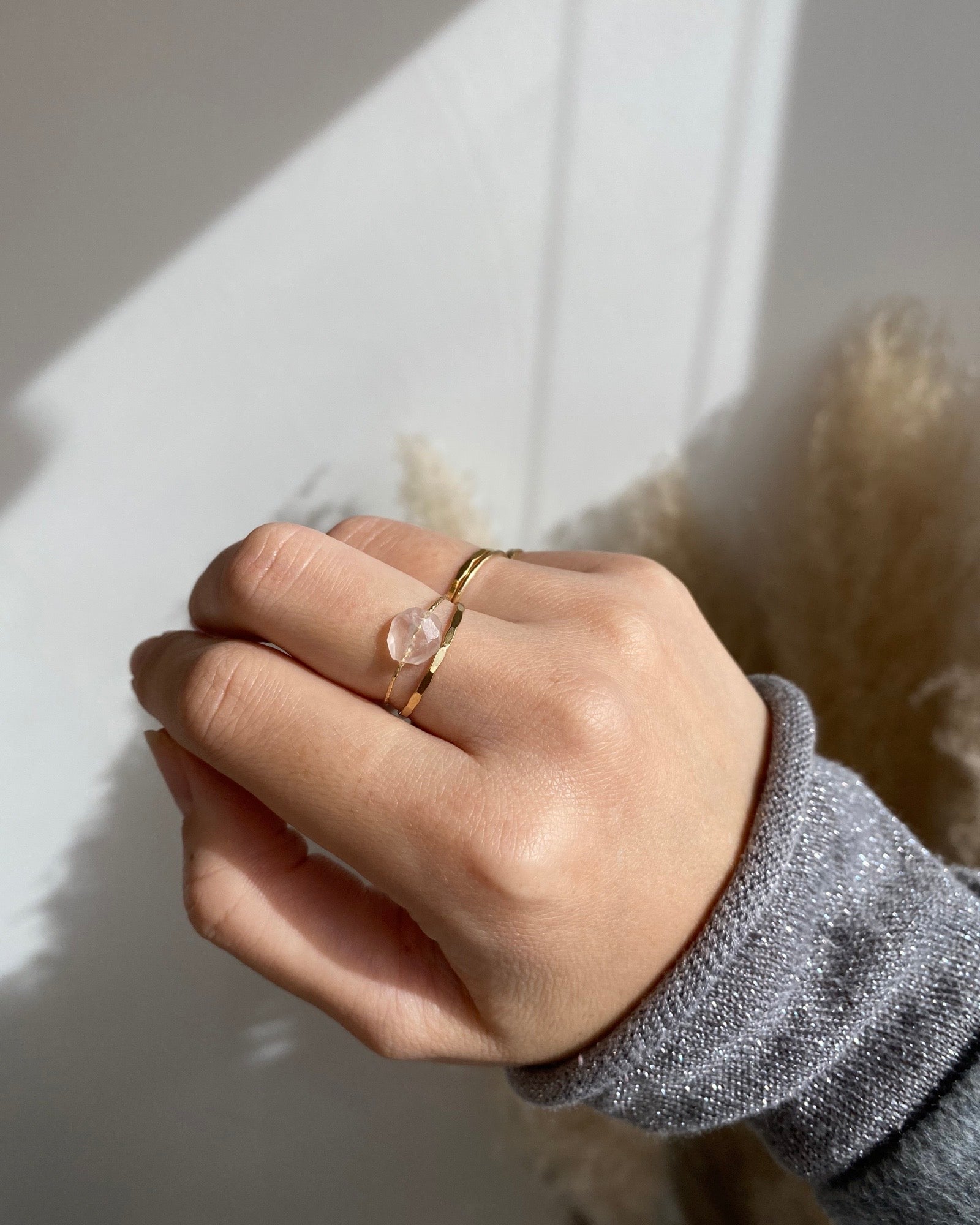 Rose Quartz Daily Serenity Ring ERIJEWELRY