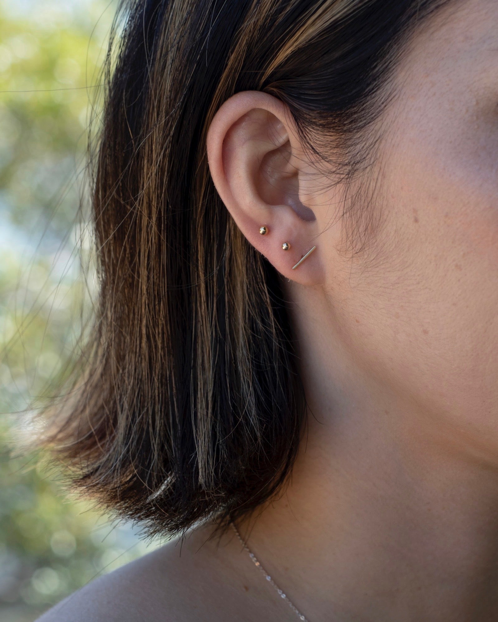 Petite Gold Ball Stud Earrings ERIJEWELRY