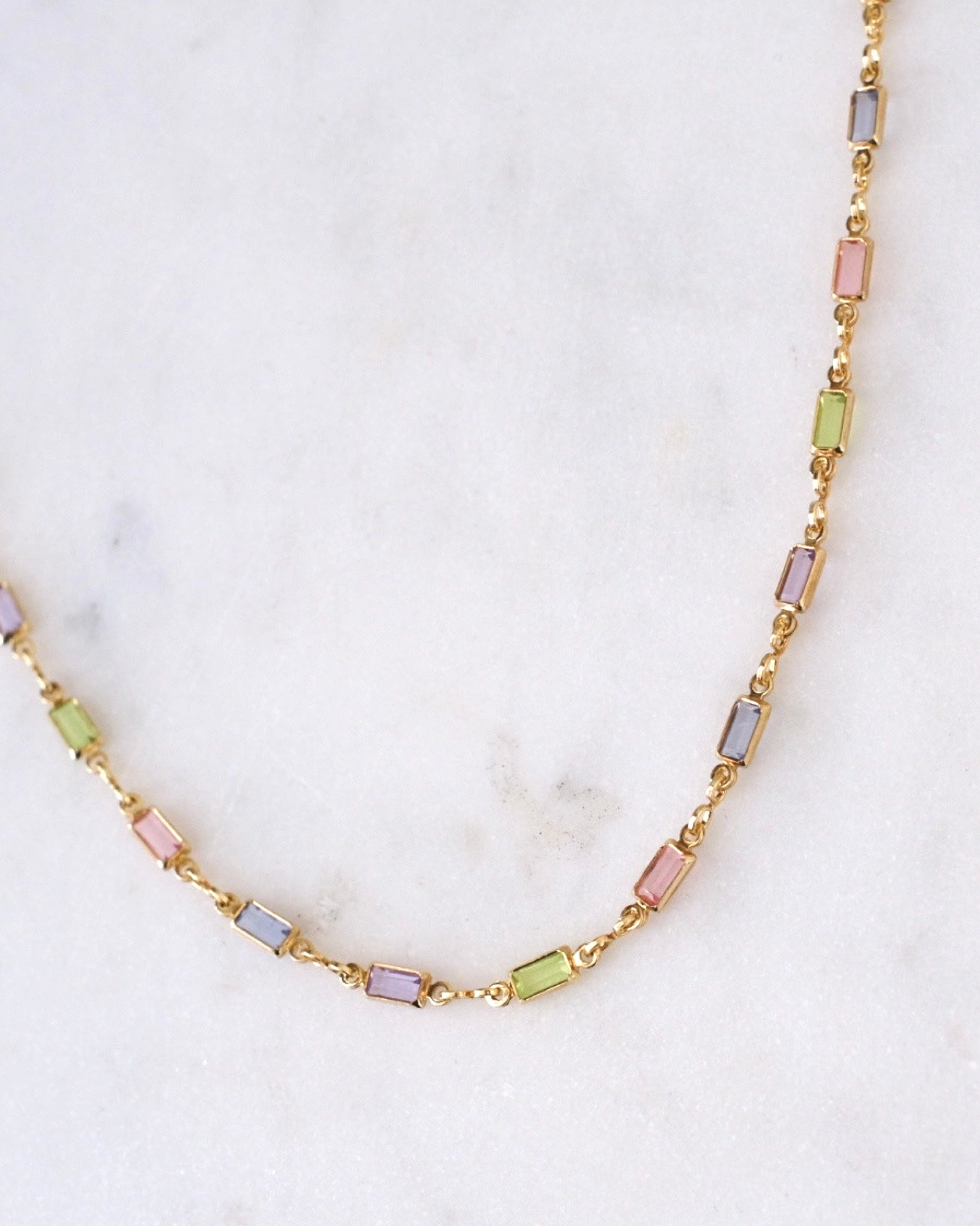 Daria Colourful Gold Necklace ERIJEWELRY