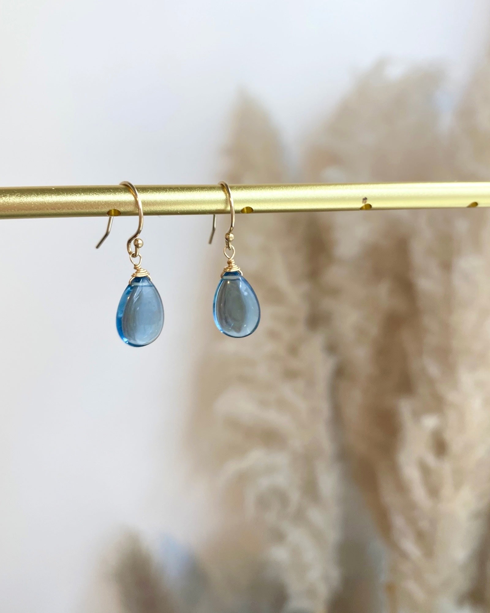 Siberian Blue Quartz Simple Earrings ERIJEWELRY