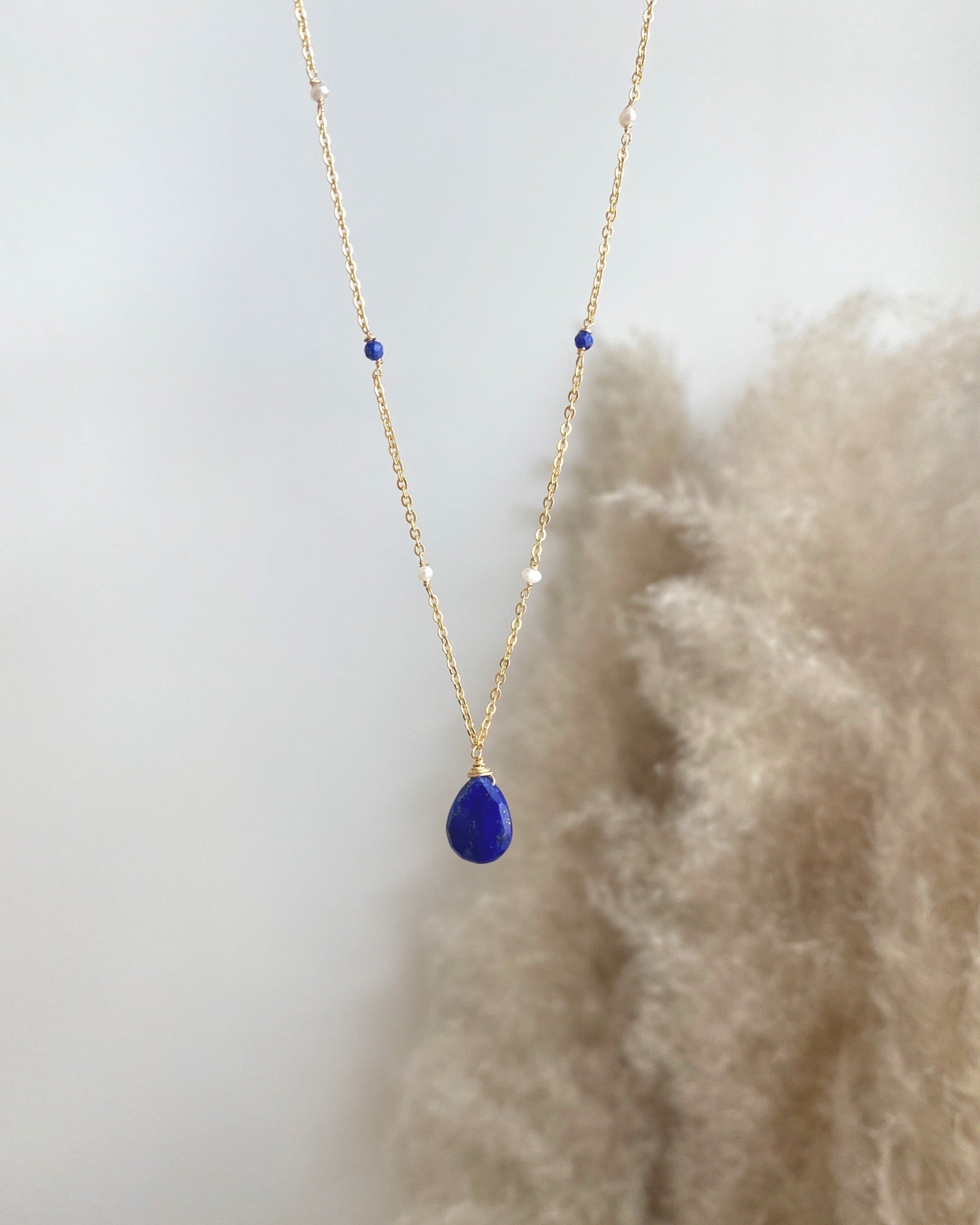 Lapis Lazuli Bohemian Necklace ERIJEWELRY