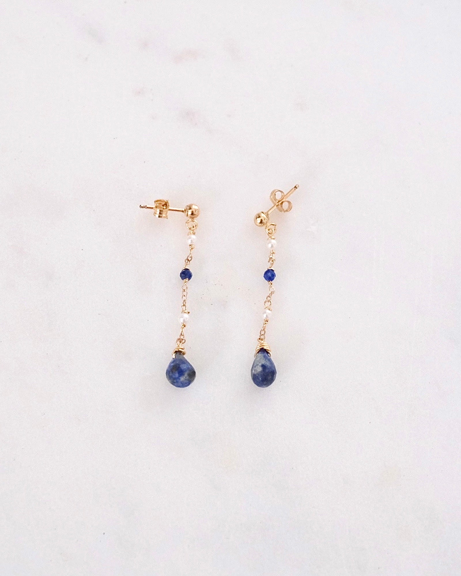 Lapis lazuli Bohemian Earrings ERIJEWELRY