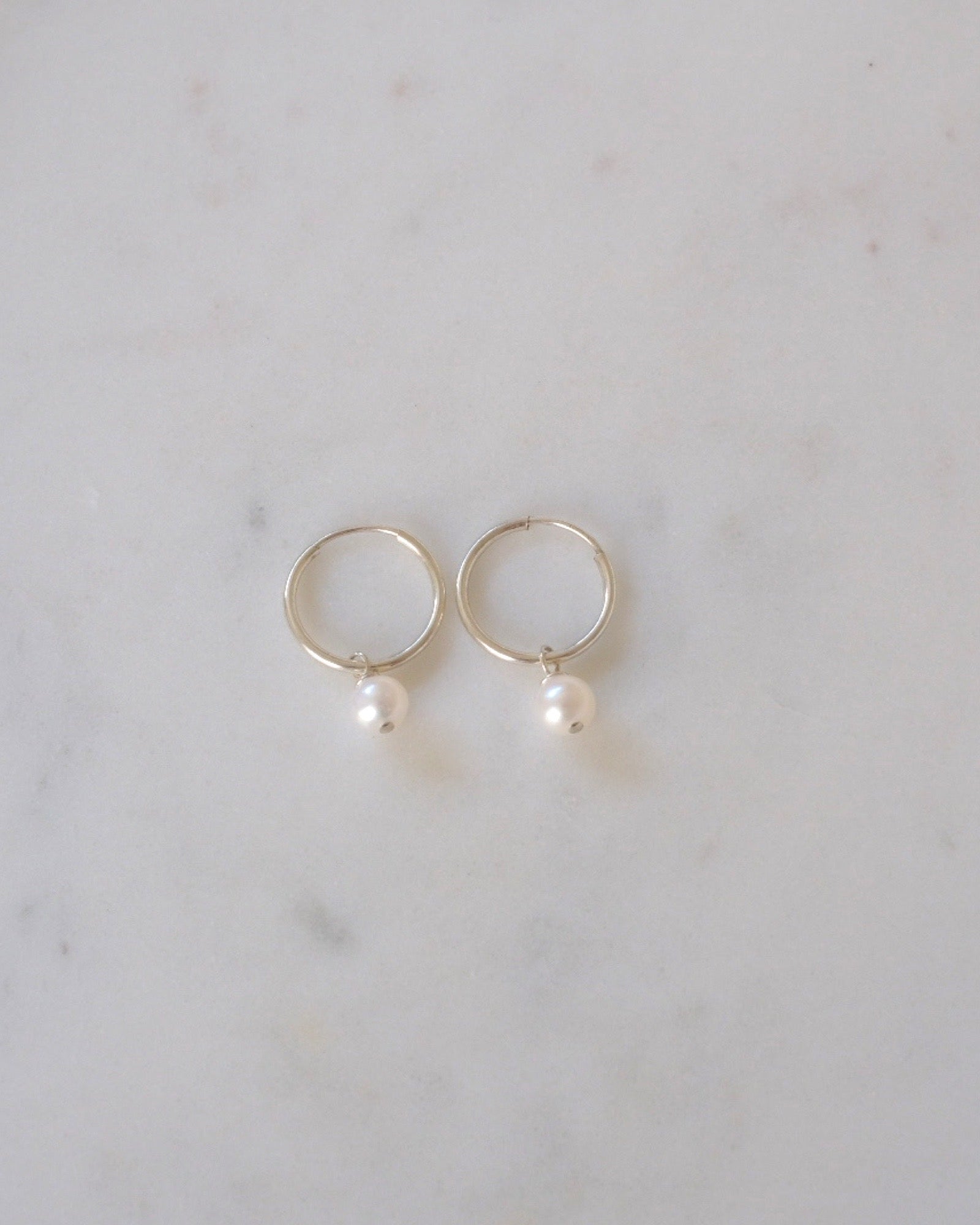 Pearl Infinity Hoops (14mm) ERIJEWELRY