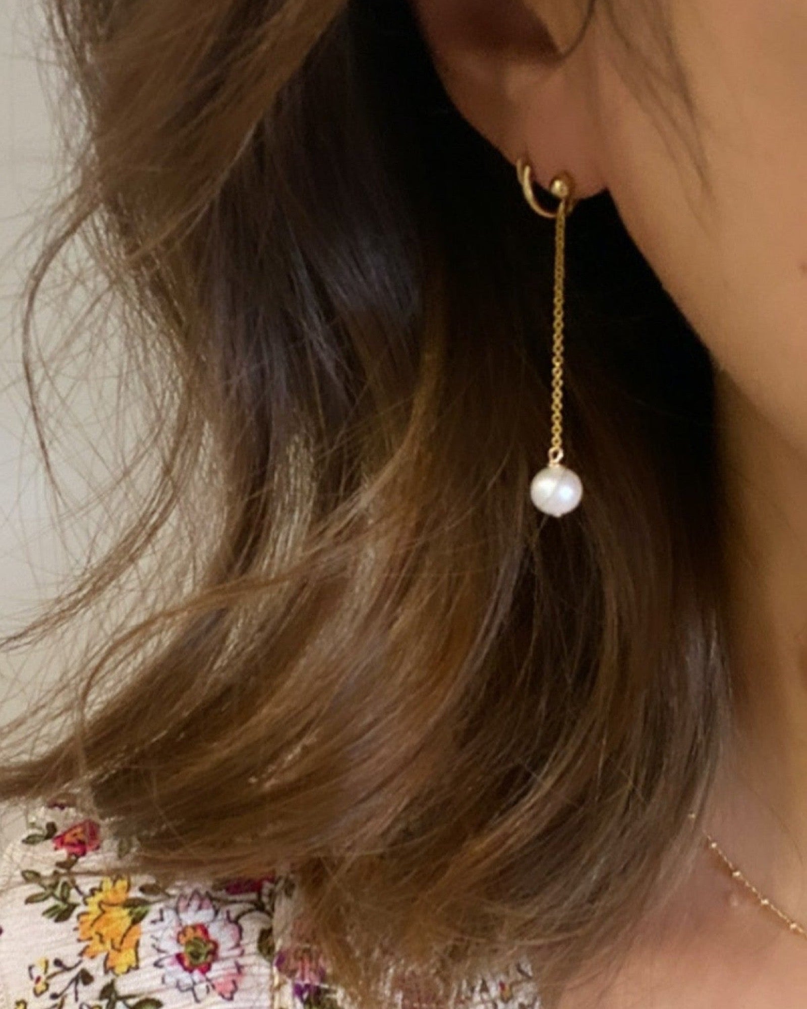 Pearl Drop Stud Earrings ERIJEWELRY