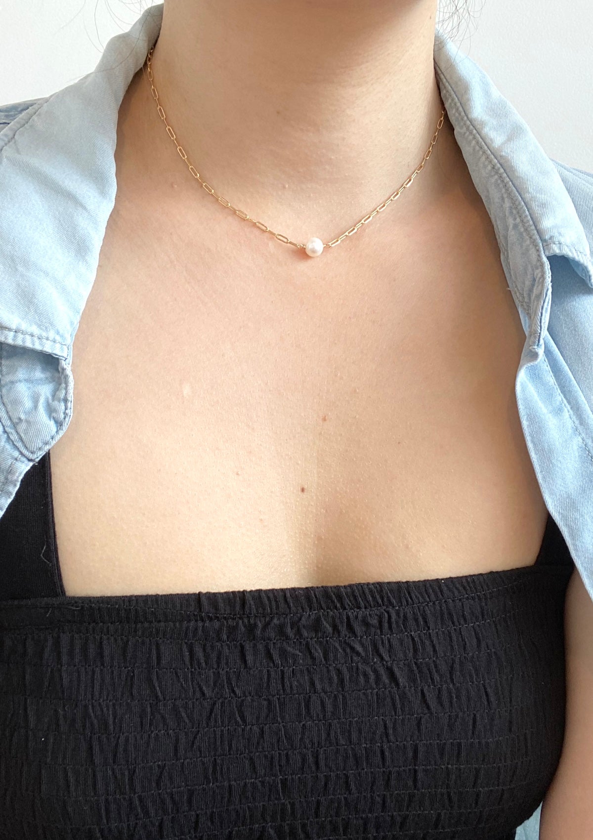 Rolo Pearl Necklace ERIJEWELRY
