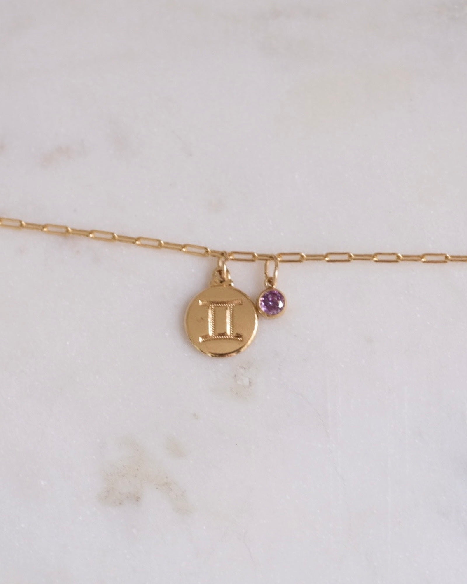 Gemini Zodiac Anklet ERIJEWELRY