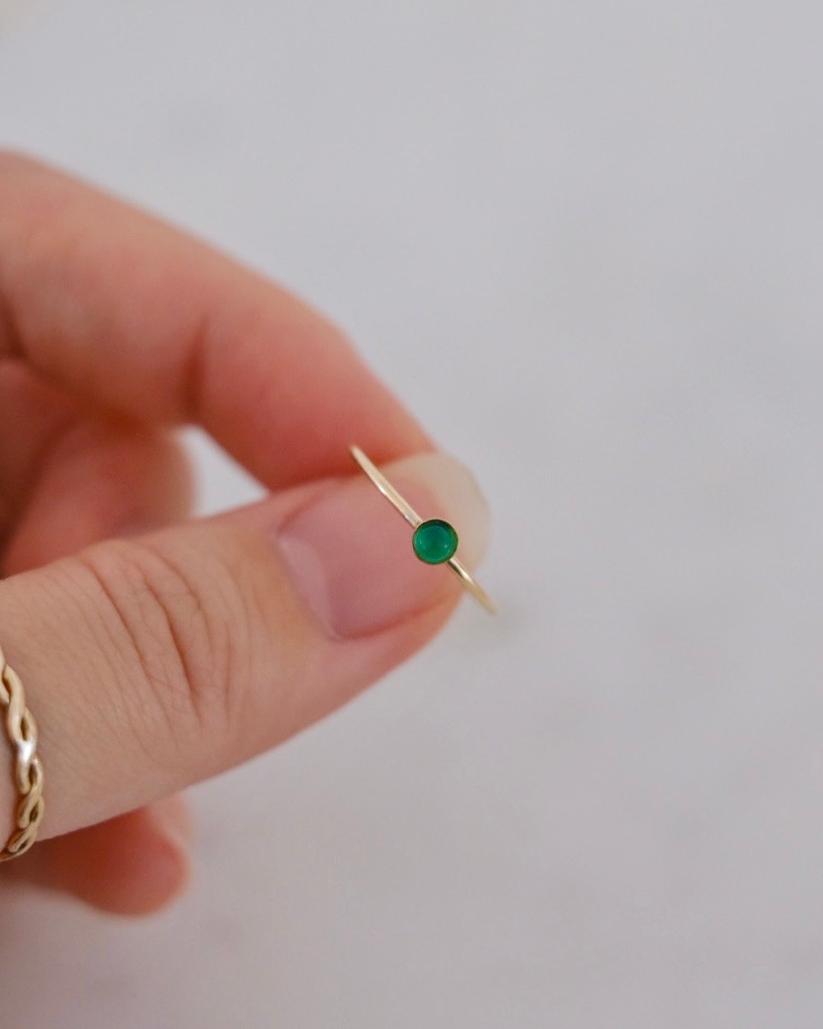 Petite Emerald ring ERIJEWELRY